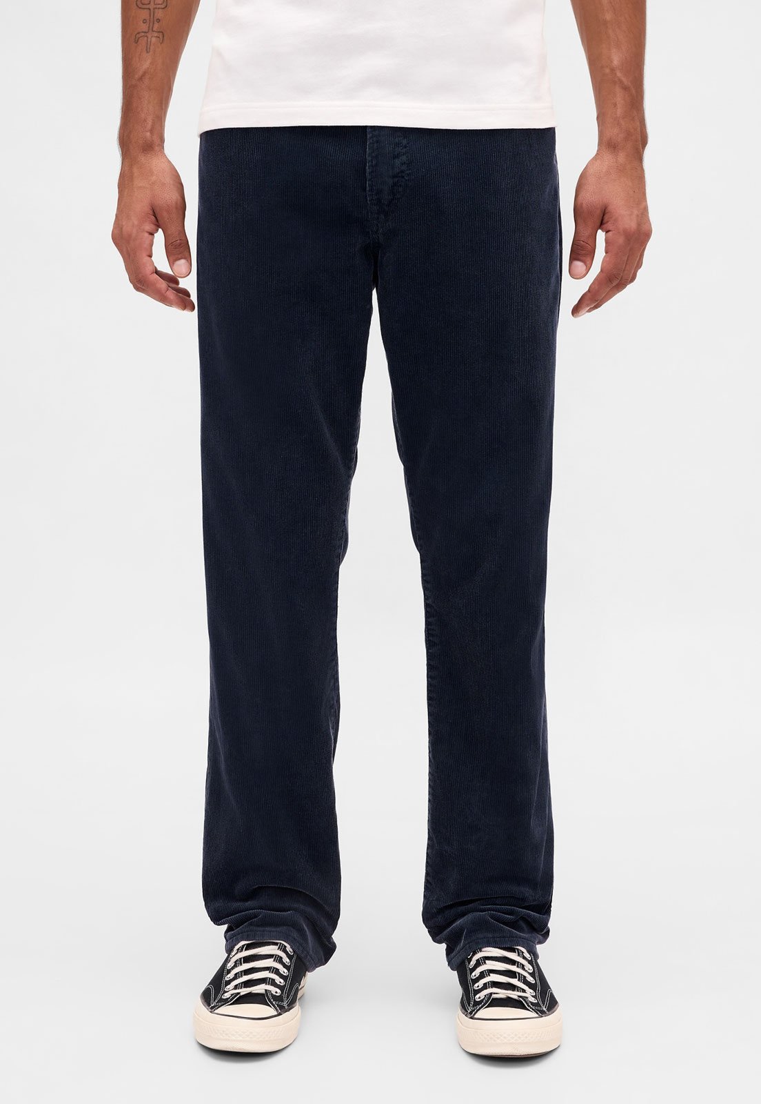 Calça Masculina GAP Veludo Cotelê Reta Azul-Marinho
