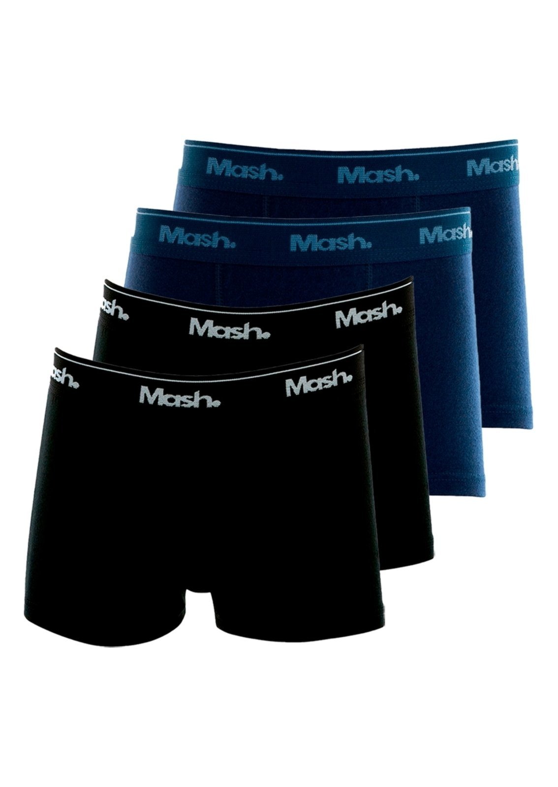 Kit com 4 Cuecas Boxer Mash 190.03 Azul Marinho