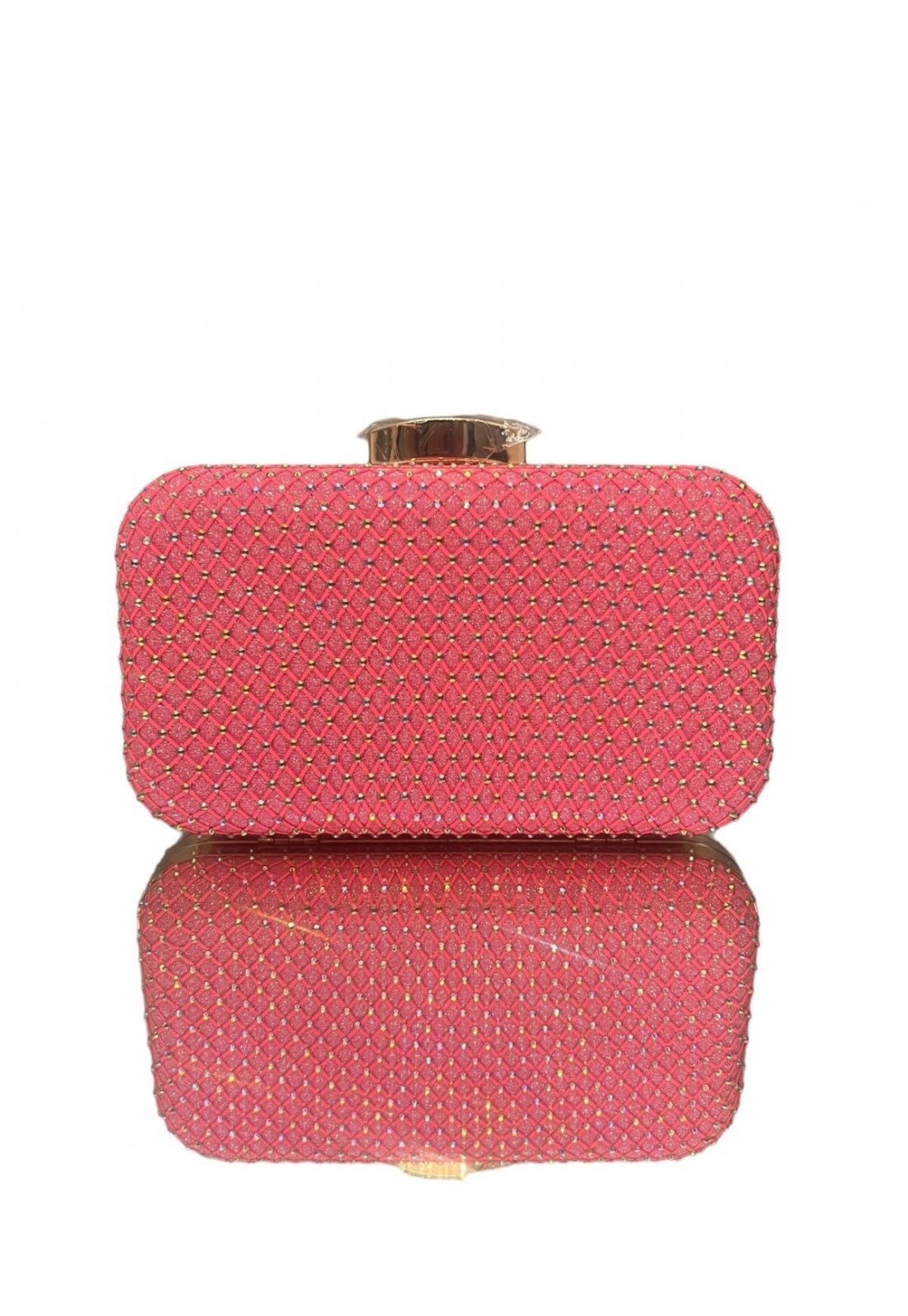 Bolsa Bella Gio Rezende Clutch festa Rosa Pink com detalhes furta cor