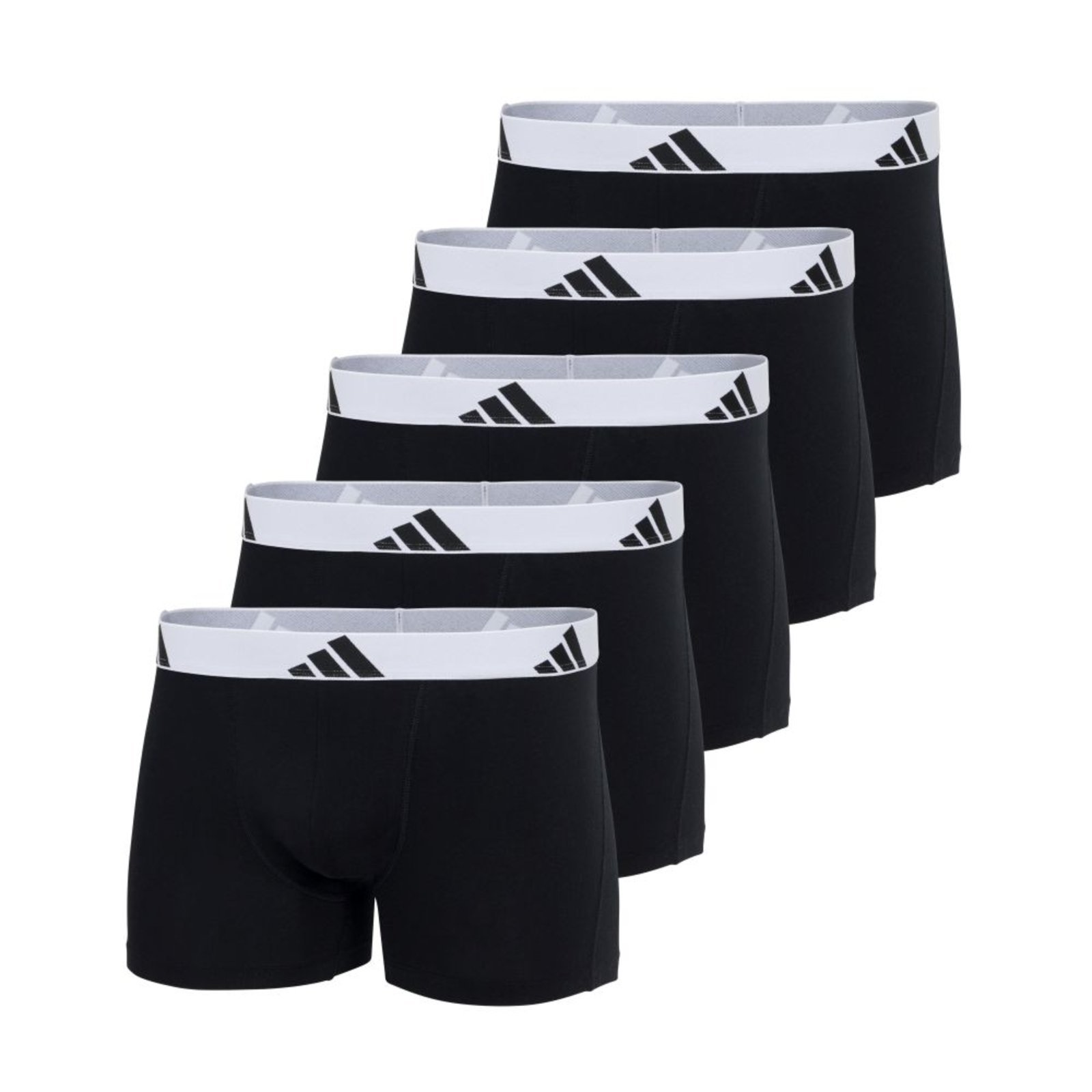Kit com 5 Cuecas Boxer adidas Underwear Preto
