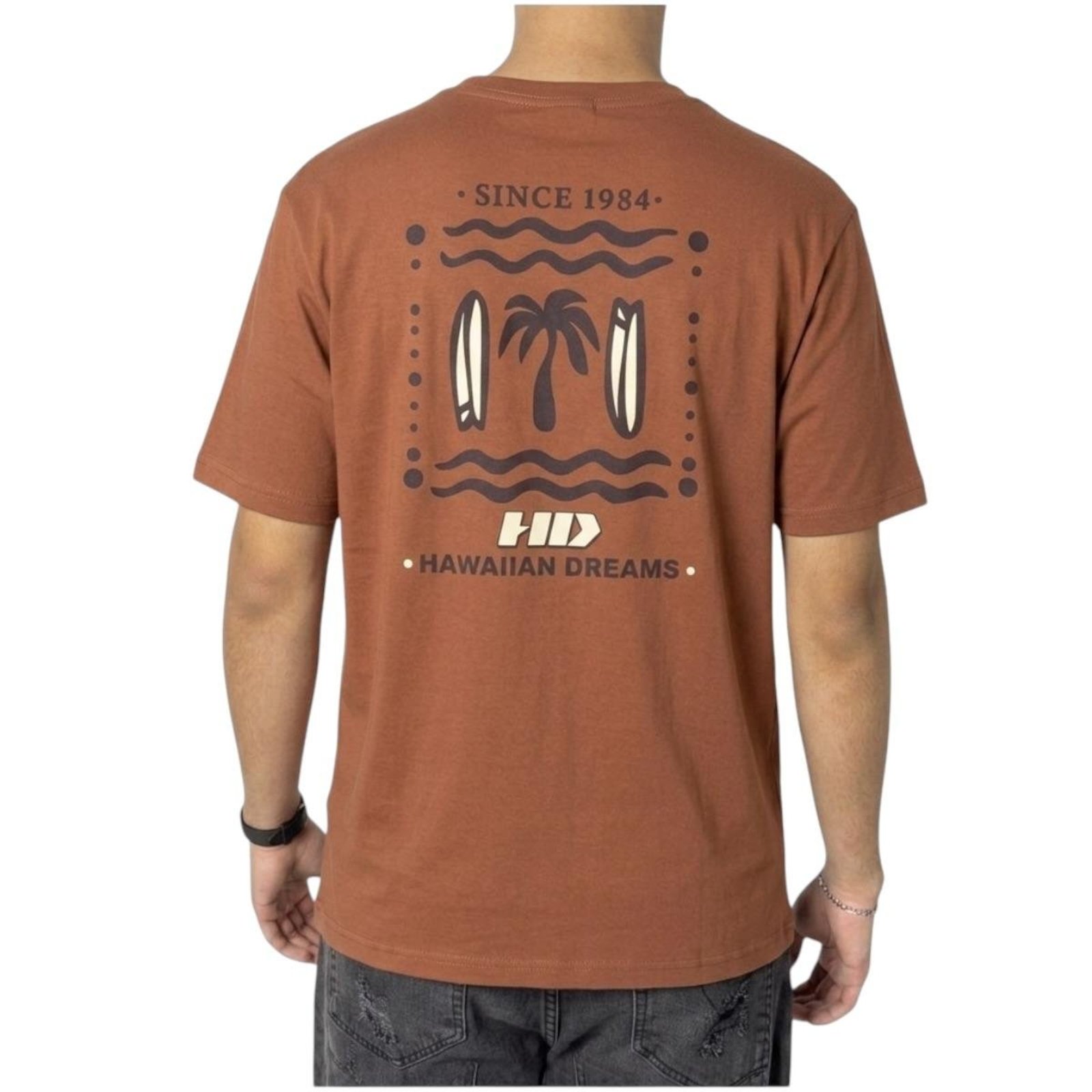Camiseta Coco Palm Hawaiian Dreams- HD - Marrom