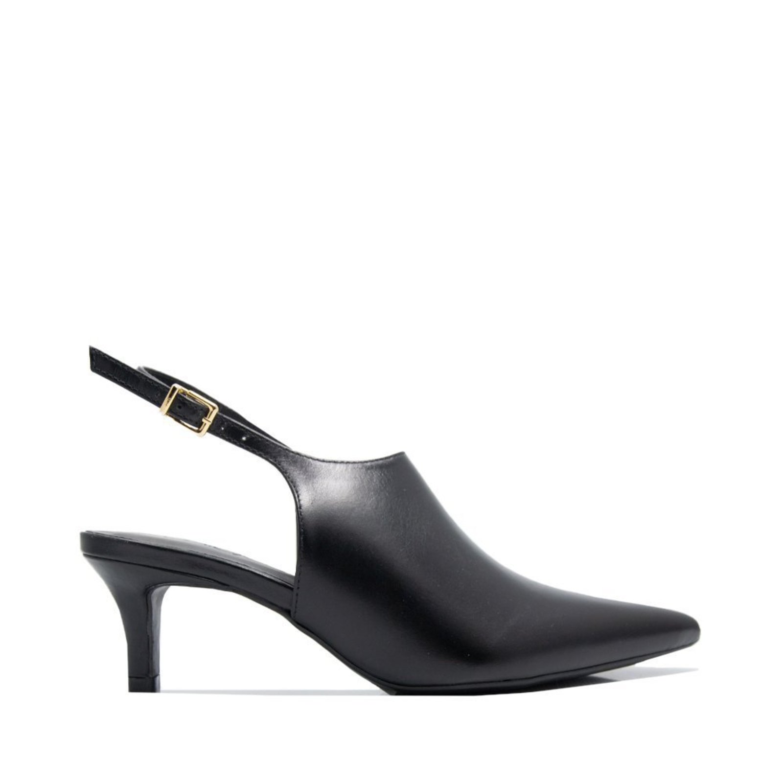 Sapato Unique Scarpin Slingback Couro Unique Preto