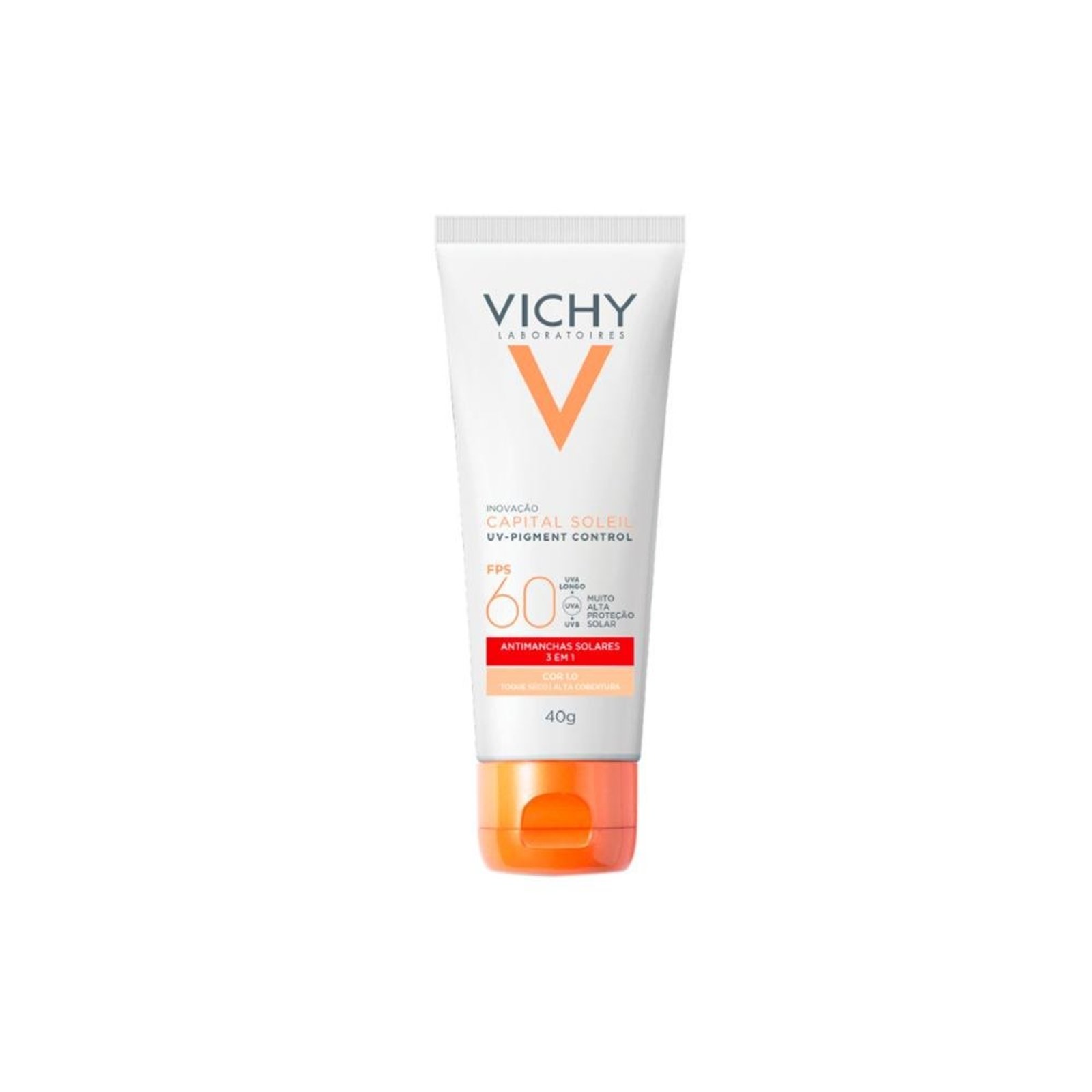 Vichy Capital Soleil Uv-Pigment Control Fps60 1.0 Protetor Solar Facial Antimanchas 40g