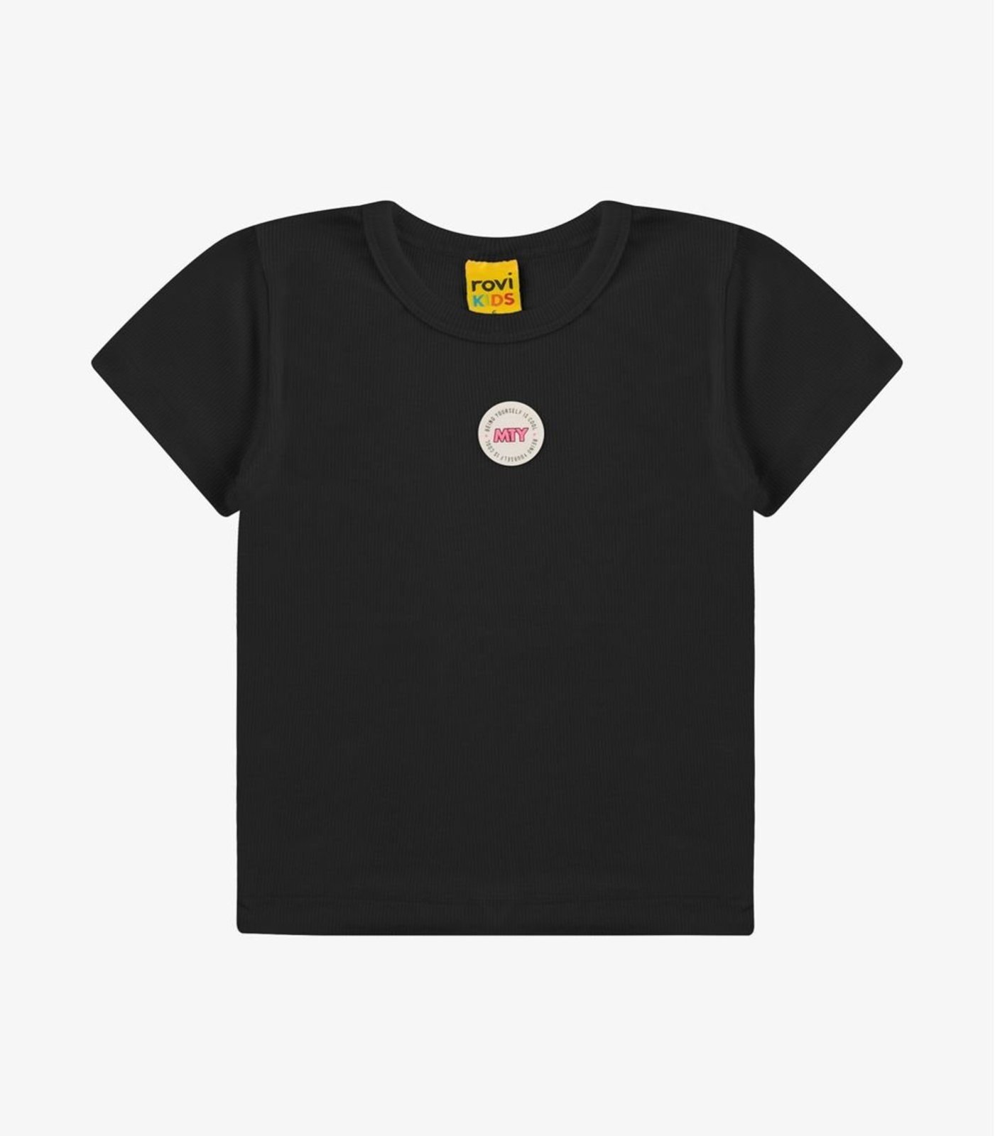 Infantil - Blusa Feminina Ribana de Viscose Rovi Preto
