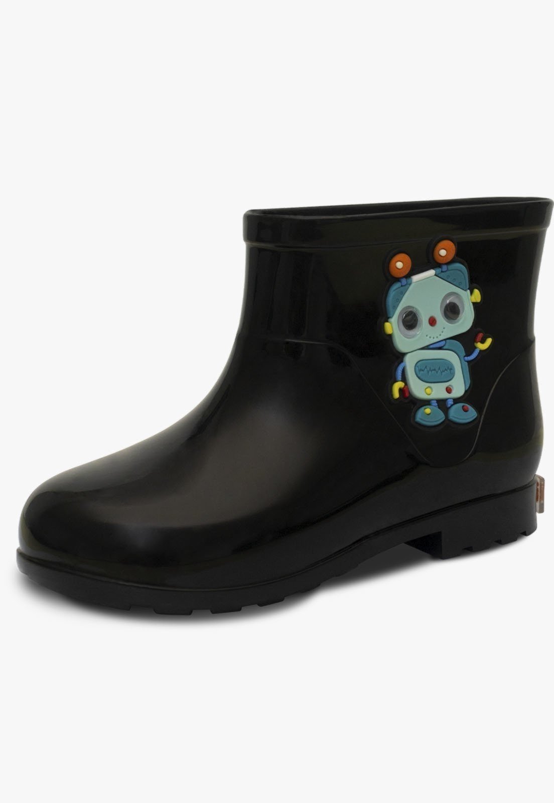 Infantil – Bota Galocha Masculina Cano Baixo Pópidi Robo Preto
