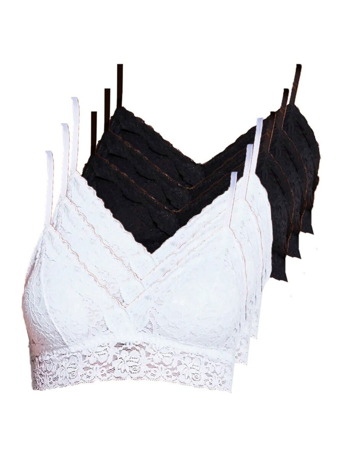 Kit com 6 Top sem Aro com Bojo Removível Hope L12273 Branco