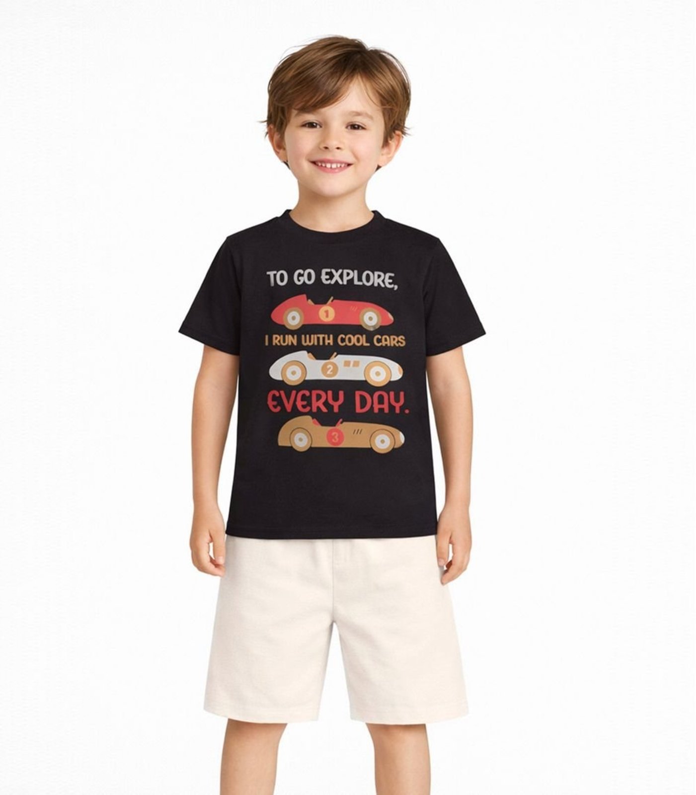 Infantil - Conjunto Menino Camiseta E Bermuda Select Bege