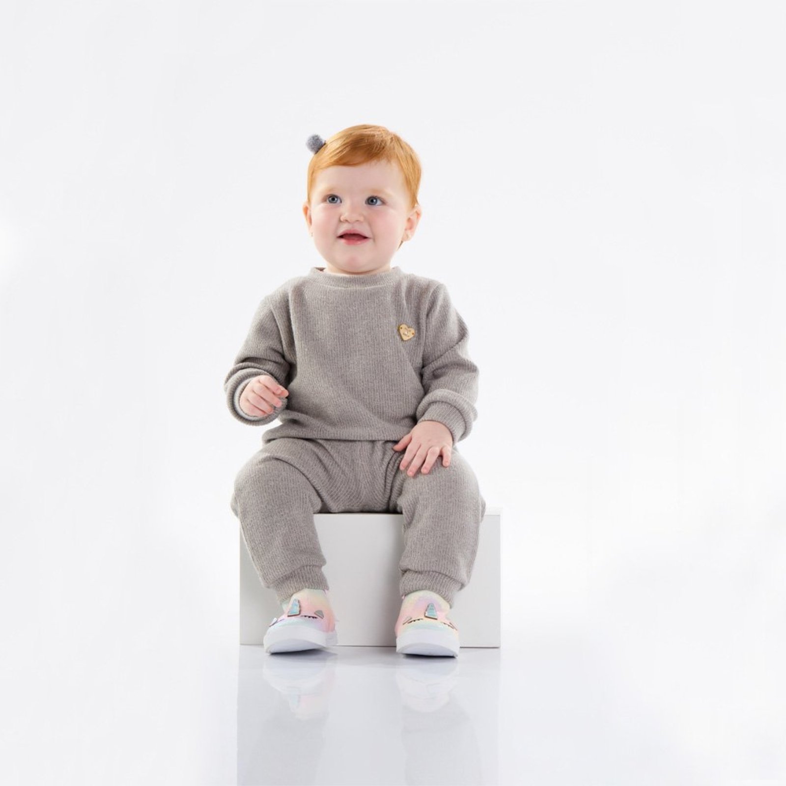 Infantil - Conjunto Menina - Cinza - 50121-354