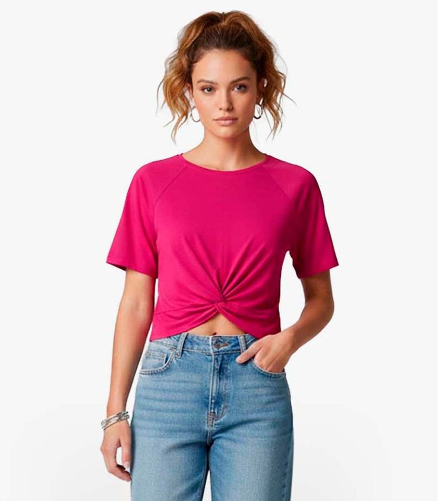 Blusa Feminina Lisa Infinita Cor Rosa