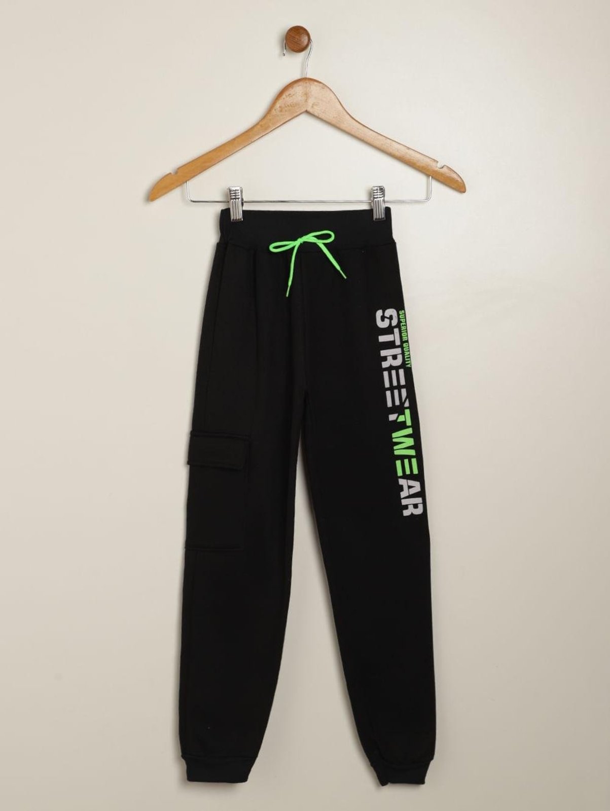 Infantil - Calça Moletom Jogger Juvenil Para Menino - PRETO