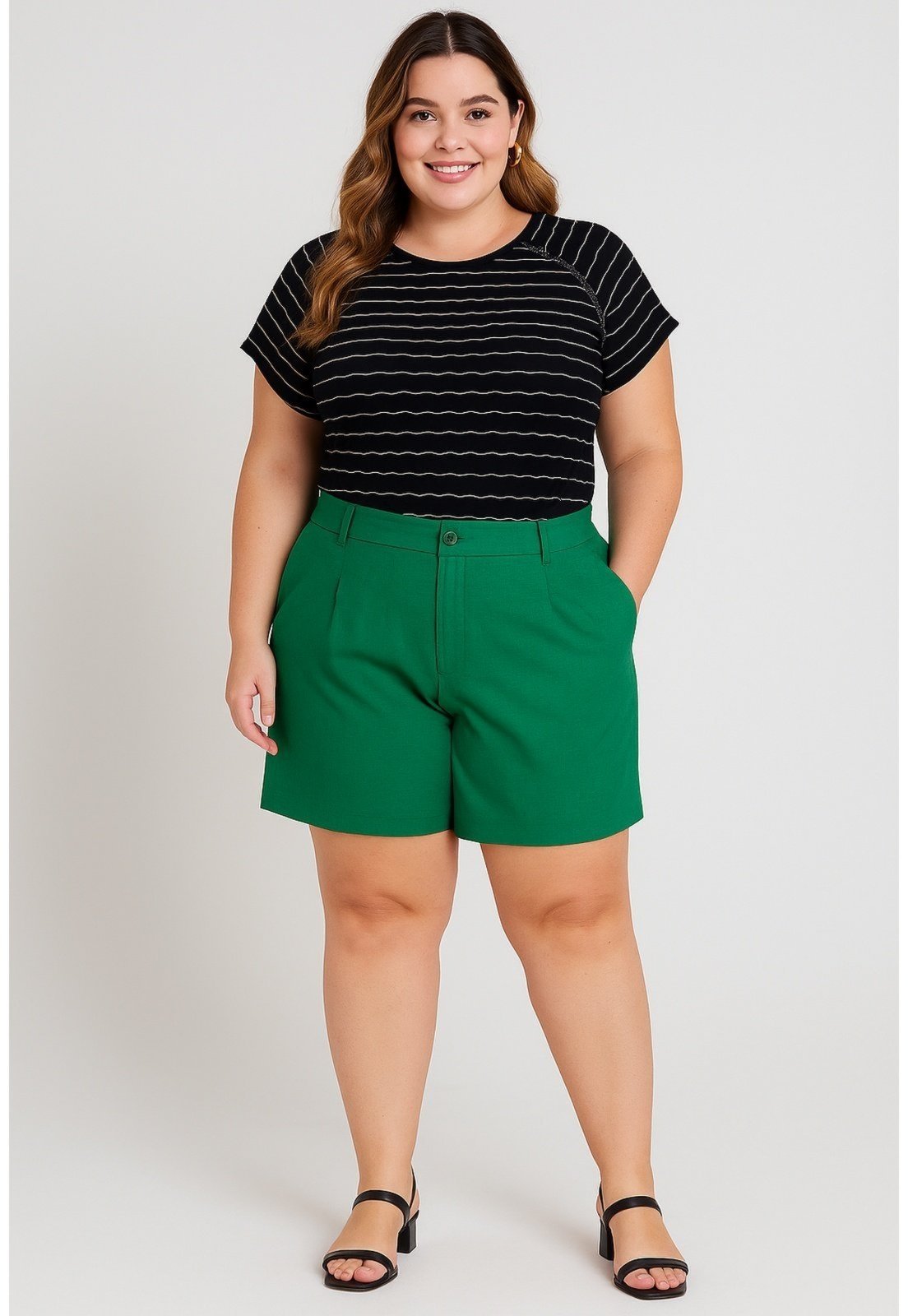 Short Rudély Linho Verde Militar