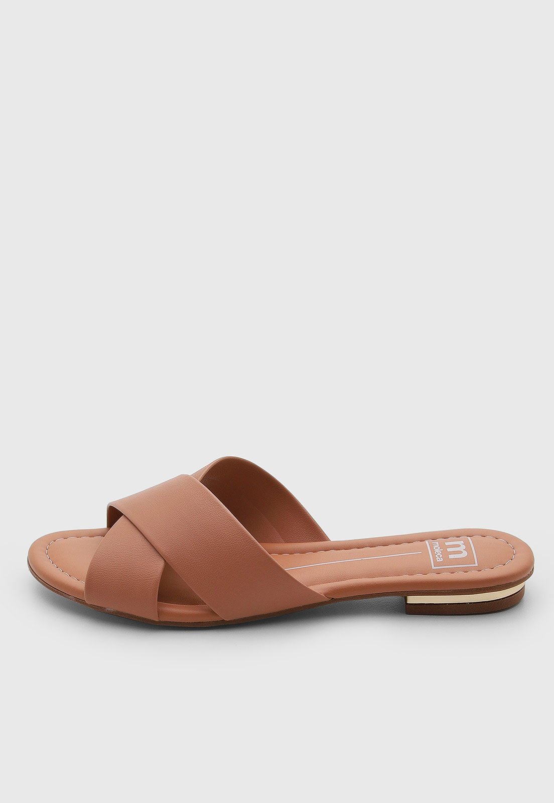 Rasteira Feminina Moleca Tiras Cruzadas Nude