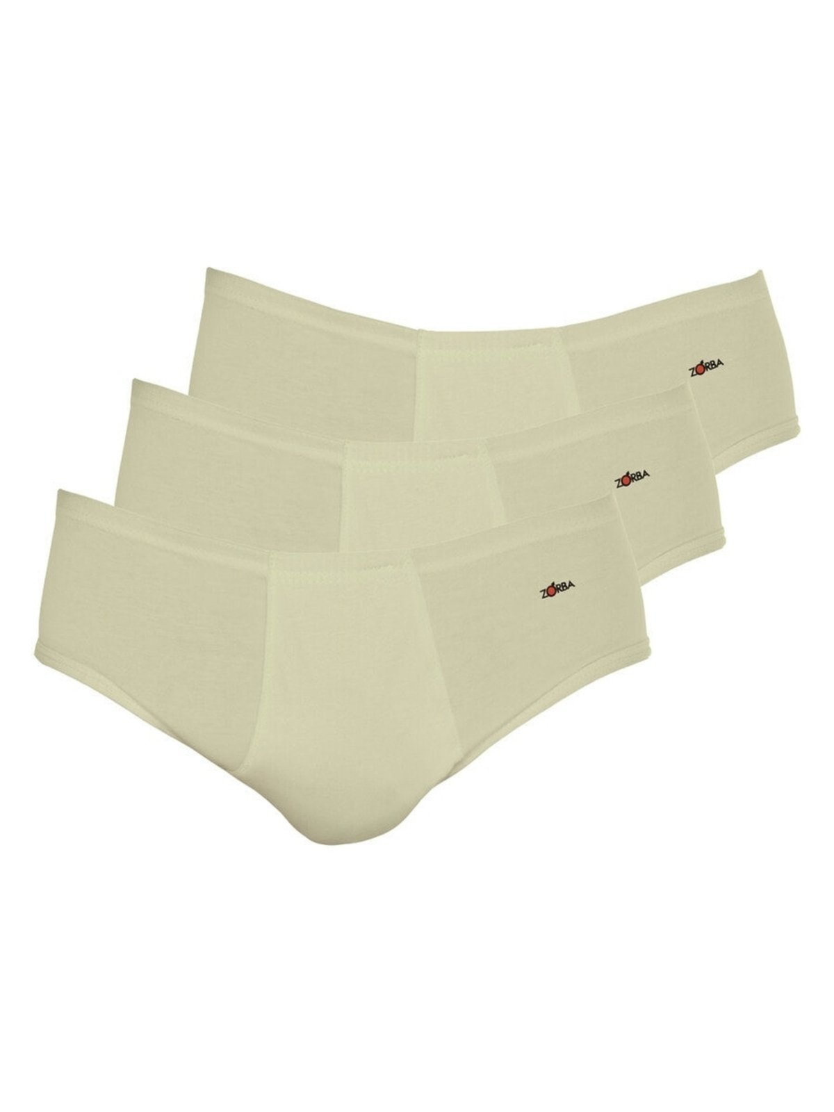 Kit com 3 Cuecas Slip Zorba com Abertura 172 Plus Size Bege