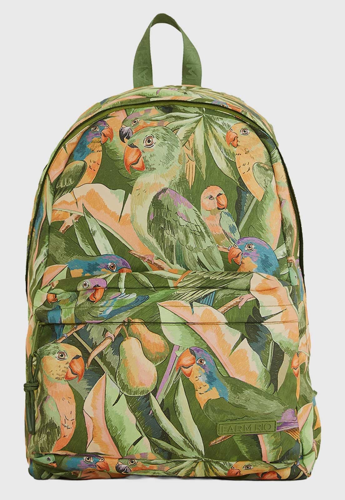 Mochila Feminina FARM Xodó Floresta de Pas Estampa Verde