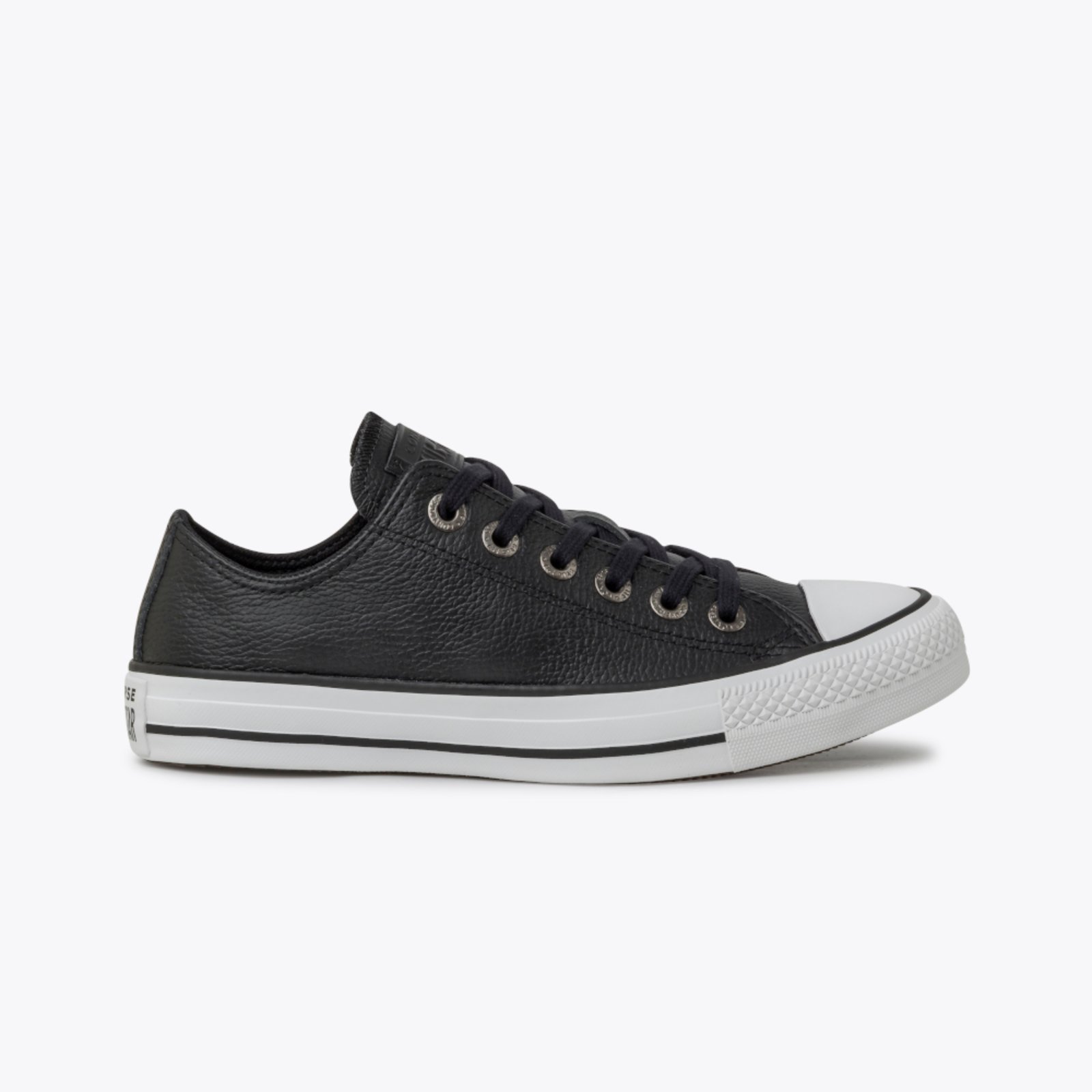 Converse Chuck Taylor All Star Couro Cano Baixo Preto