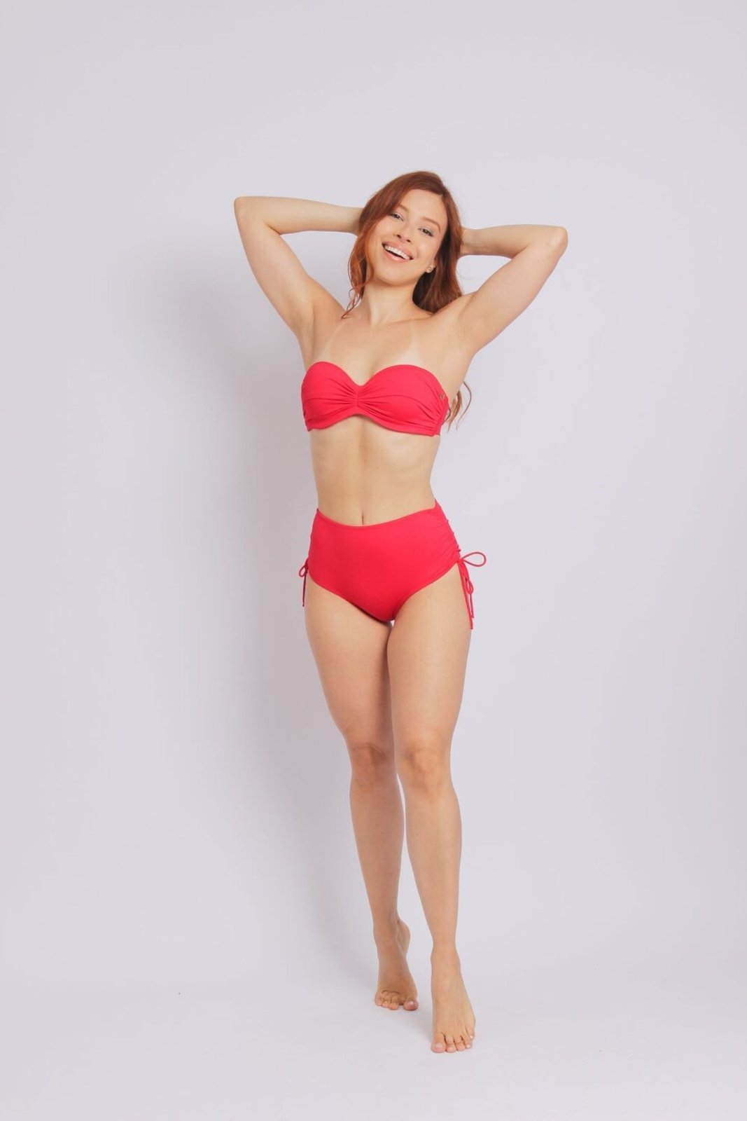 2437 – Calcinha de Biquíni Shortinho com Ajuste Vermelho – Duna Casual