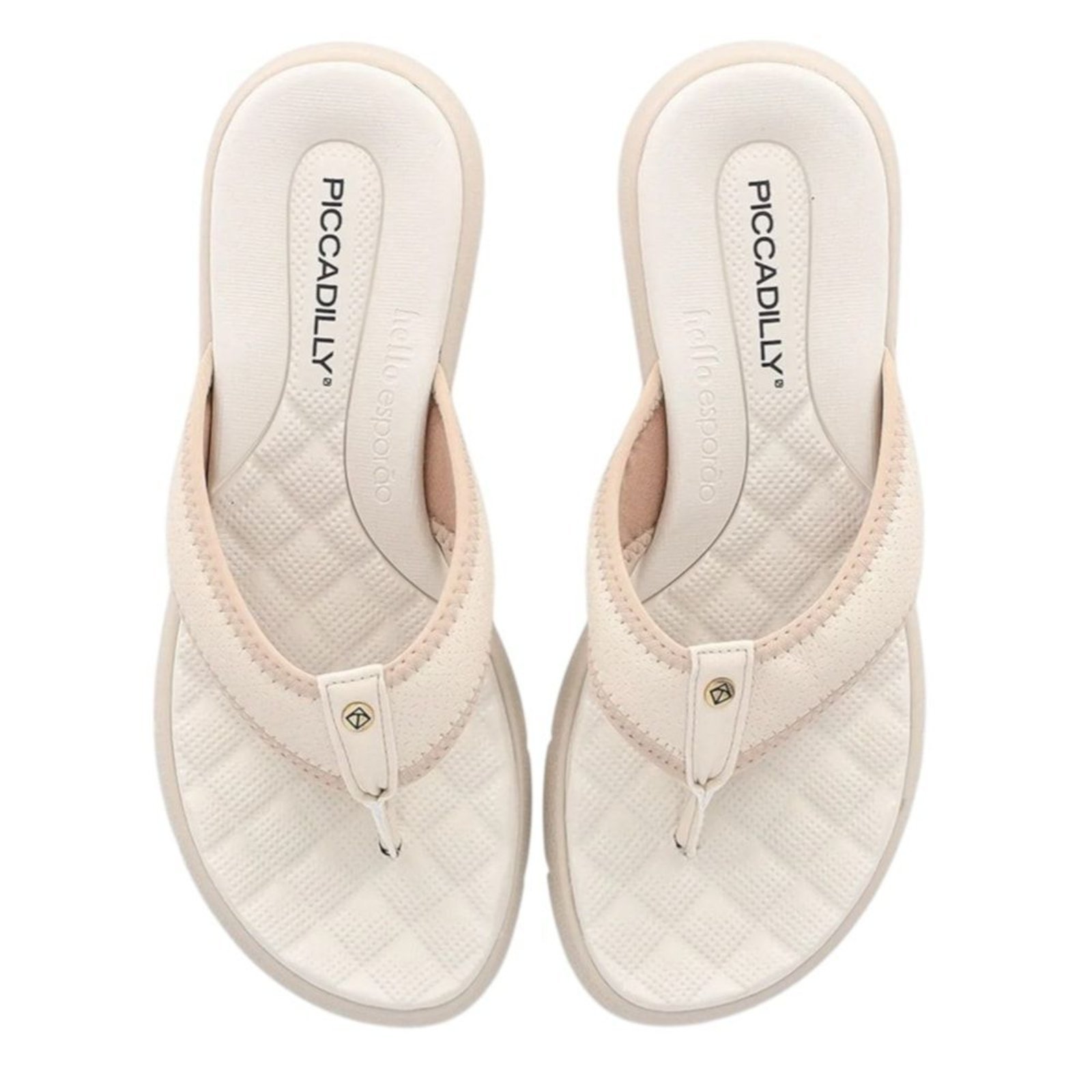 Chinelo Piccadilly Esporão Salto Anabela Feminino – Bege – piccadilly
