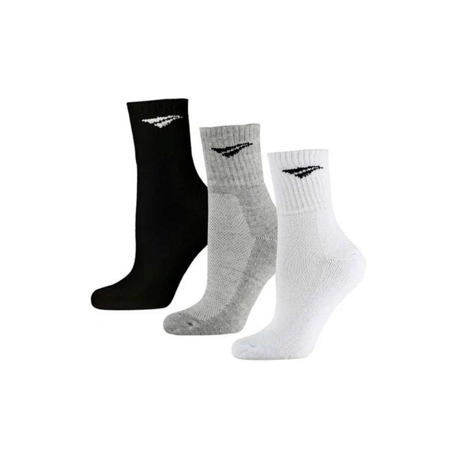 Meia Esportiva Penalty Cano Médio X 3 Pares Preto/cinza/branco