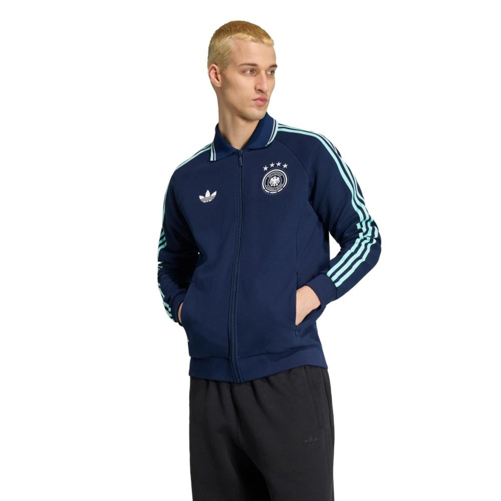Jaqueta Hino II Alemanha adidas Performance Azul