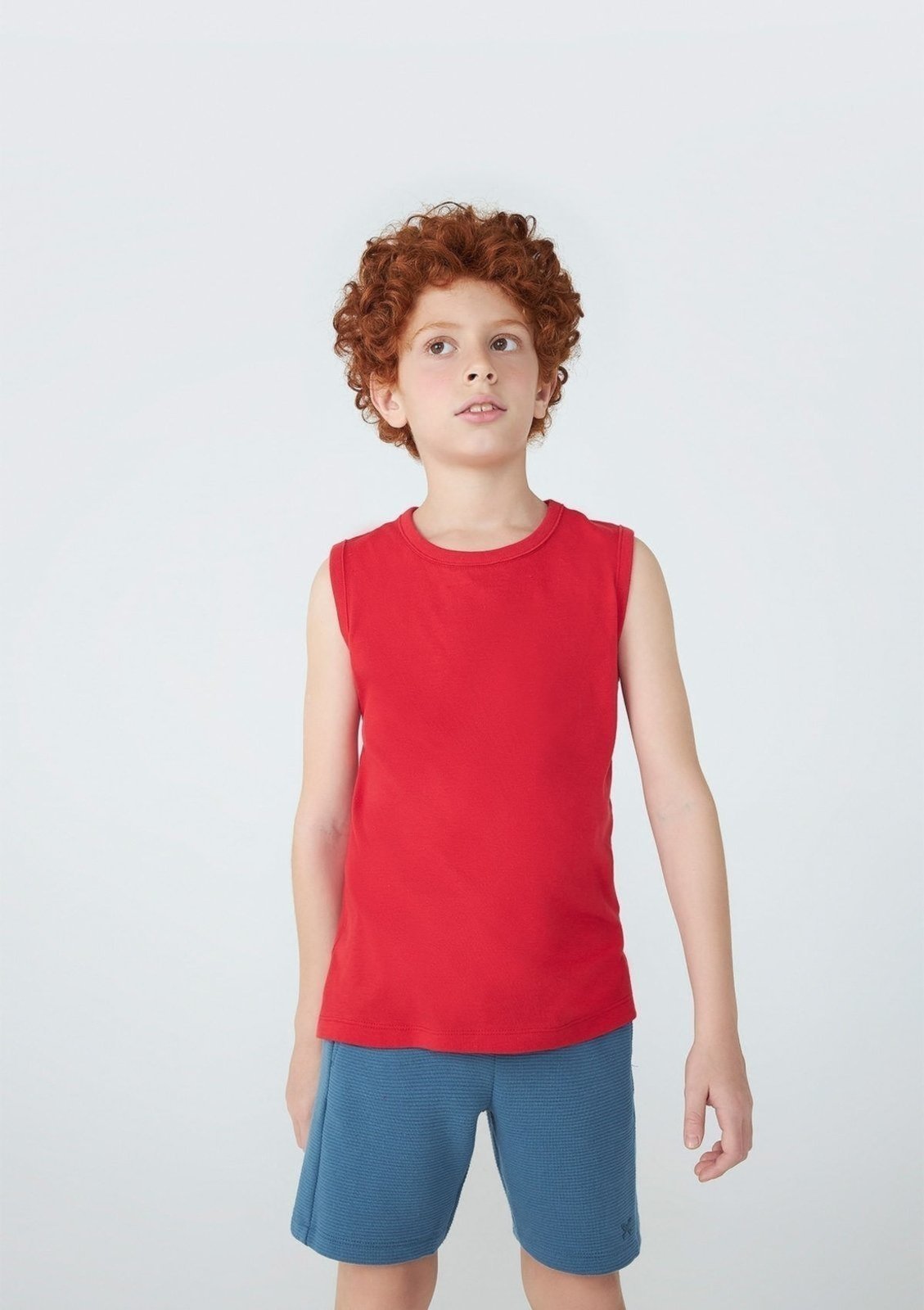 Vista 3 Infantil - Regata Básica Menino Modelagem Tradicional Tam 1 A 16 Hering vermelho Hering vermelho