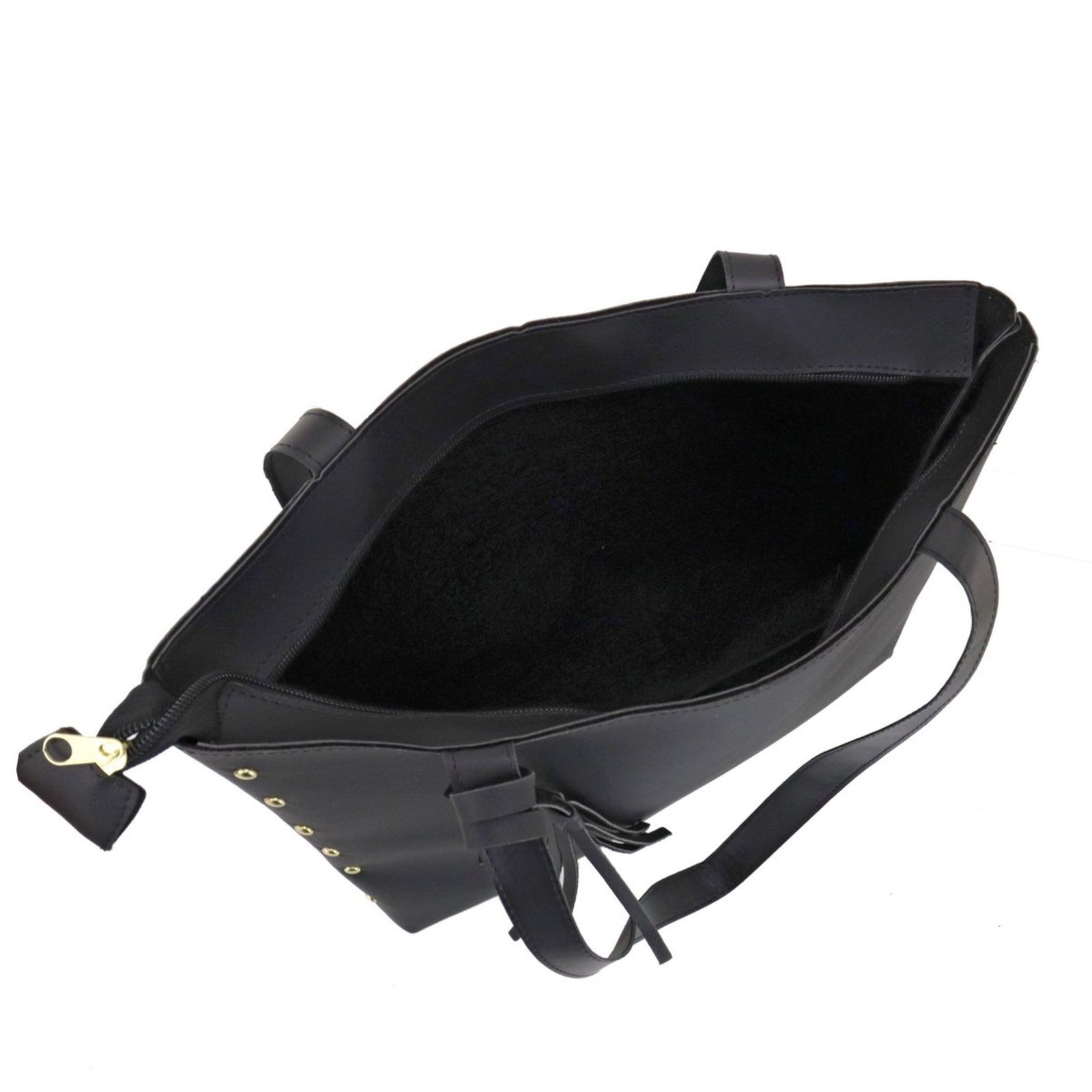 Vista 3 Bolsa Feminina Lavini Saco Shopper Sacola Grande Preta Lavini Shoes preto Lavini Shoes preto
