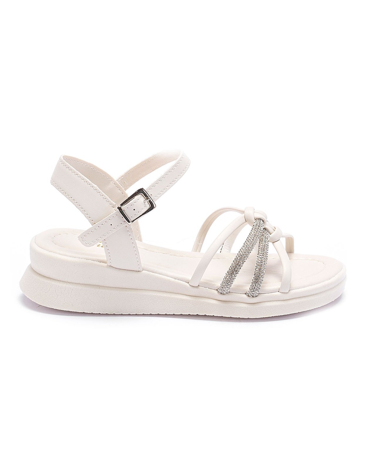 Infantil - Sandália Feminina Menina Tininha Festa Conforto Off White
