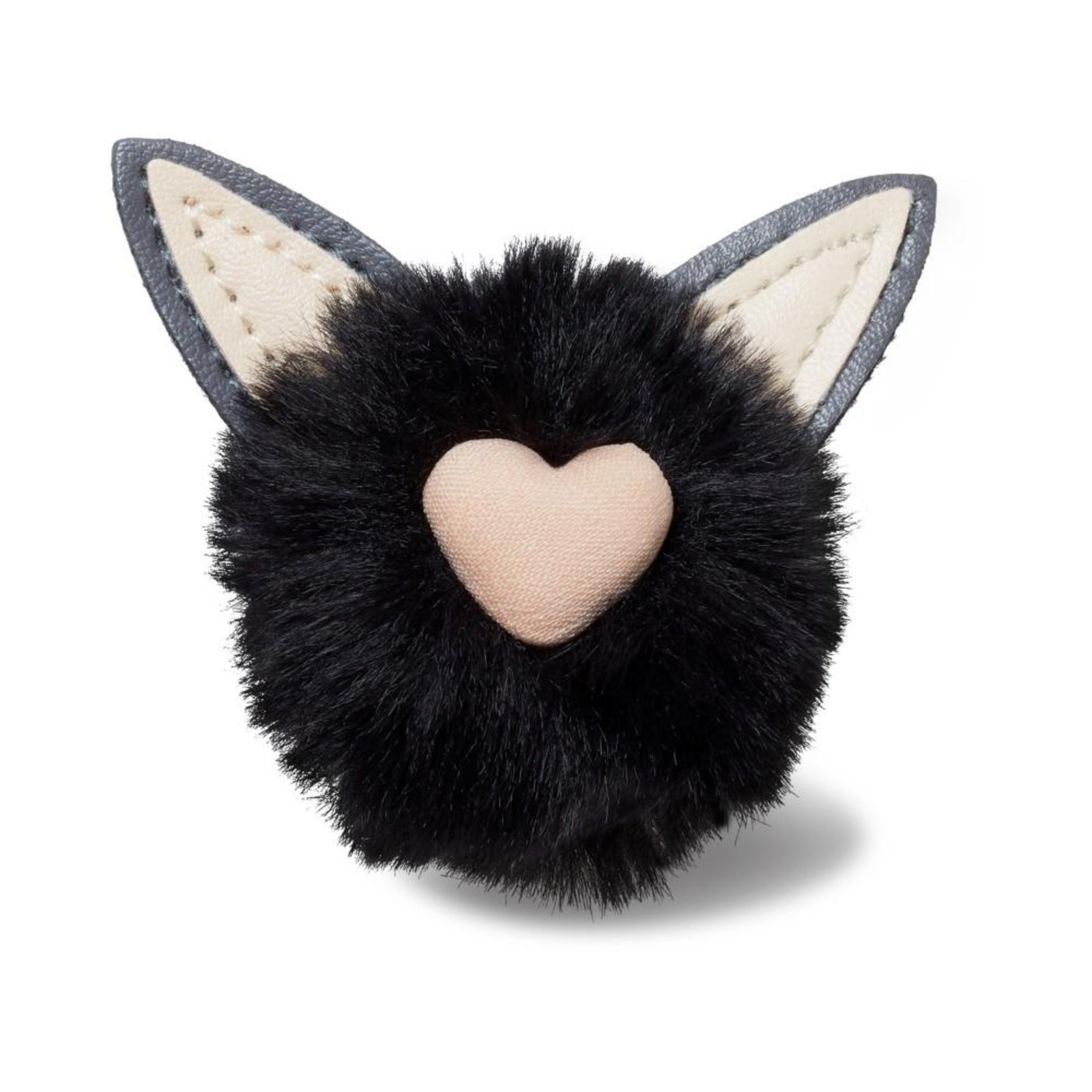 Vista 2 Infantil - Jibbitz™ Gato de Pelúcia Preto Crocs branco