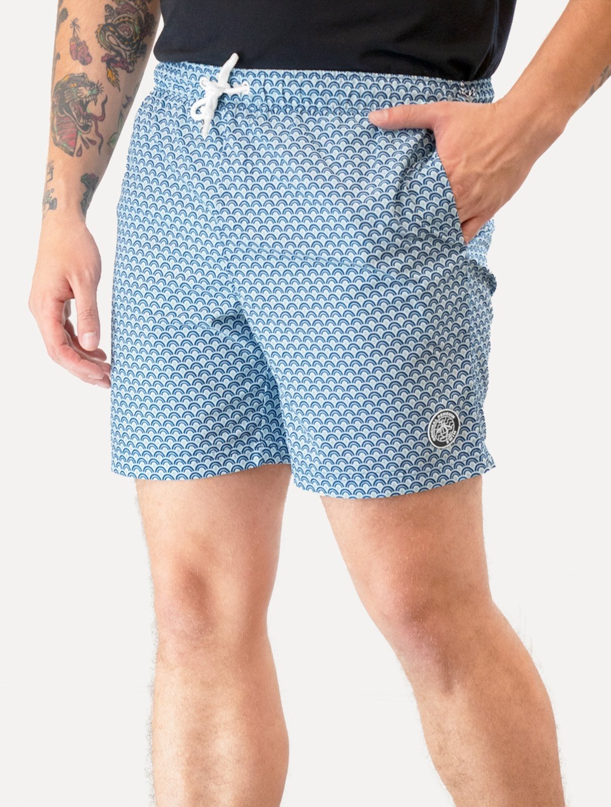 Short Original Penguin Masculino D Água Ethnic Print Azul