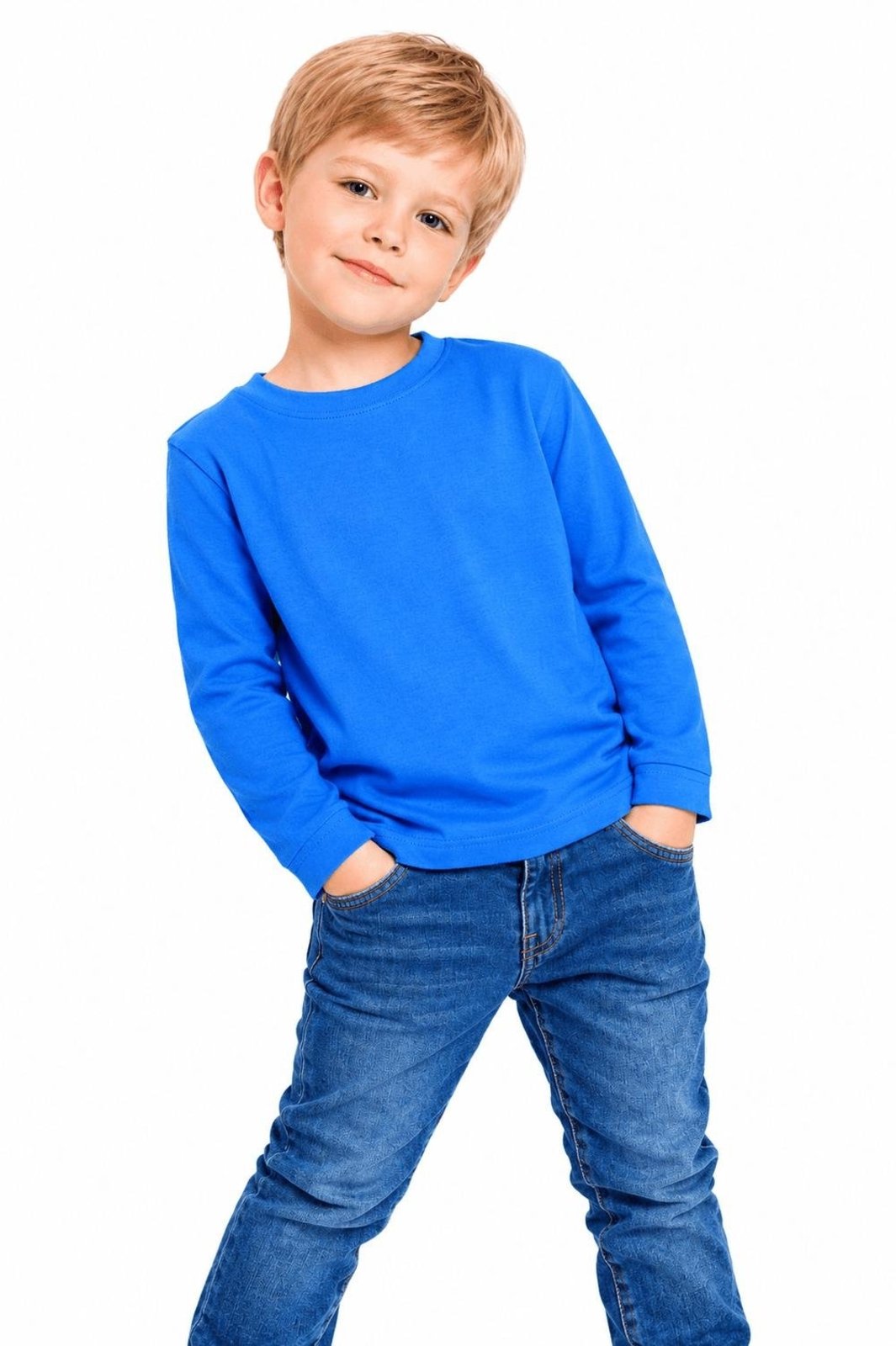 Infantil - Blusa Manga Longa Menino Básico Alphabeto Azul