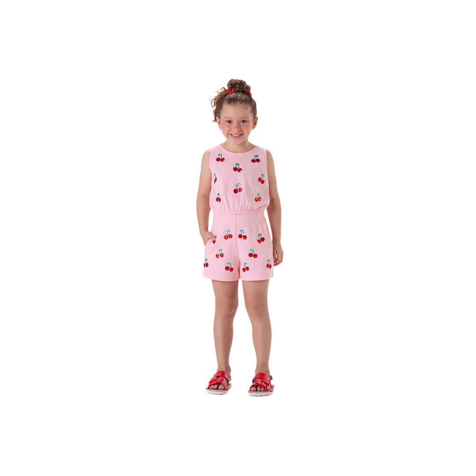 Infantil - Conjunto Curto Cereja Menina Marisol