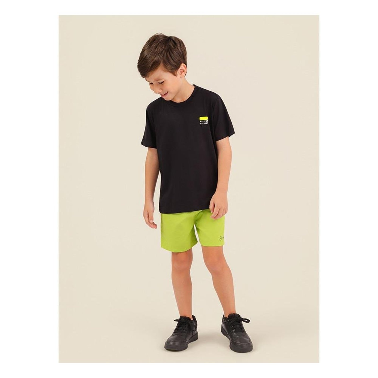 Infantil - Camiseta Manga Curta Estampa Winners Banana Danger Preto 4 Preto