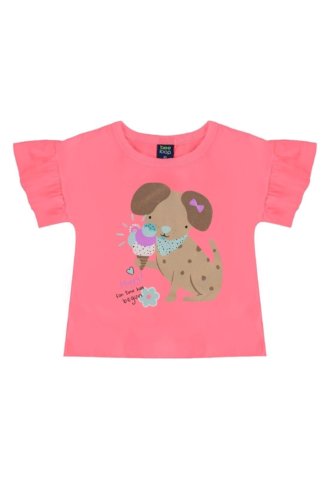 Vista 3 Infantil - Conjunto Blusa Short-Saia Bee Loop rosa Bee Loop rosa