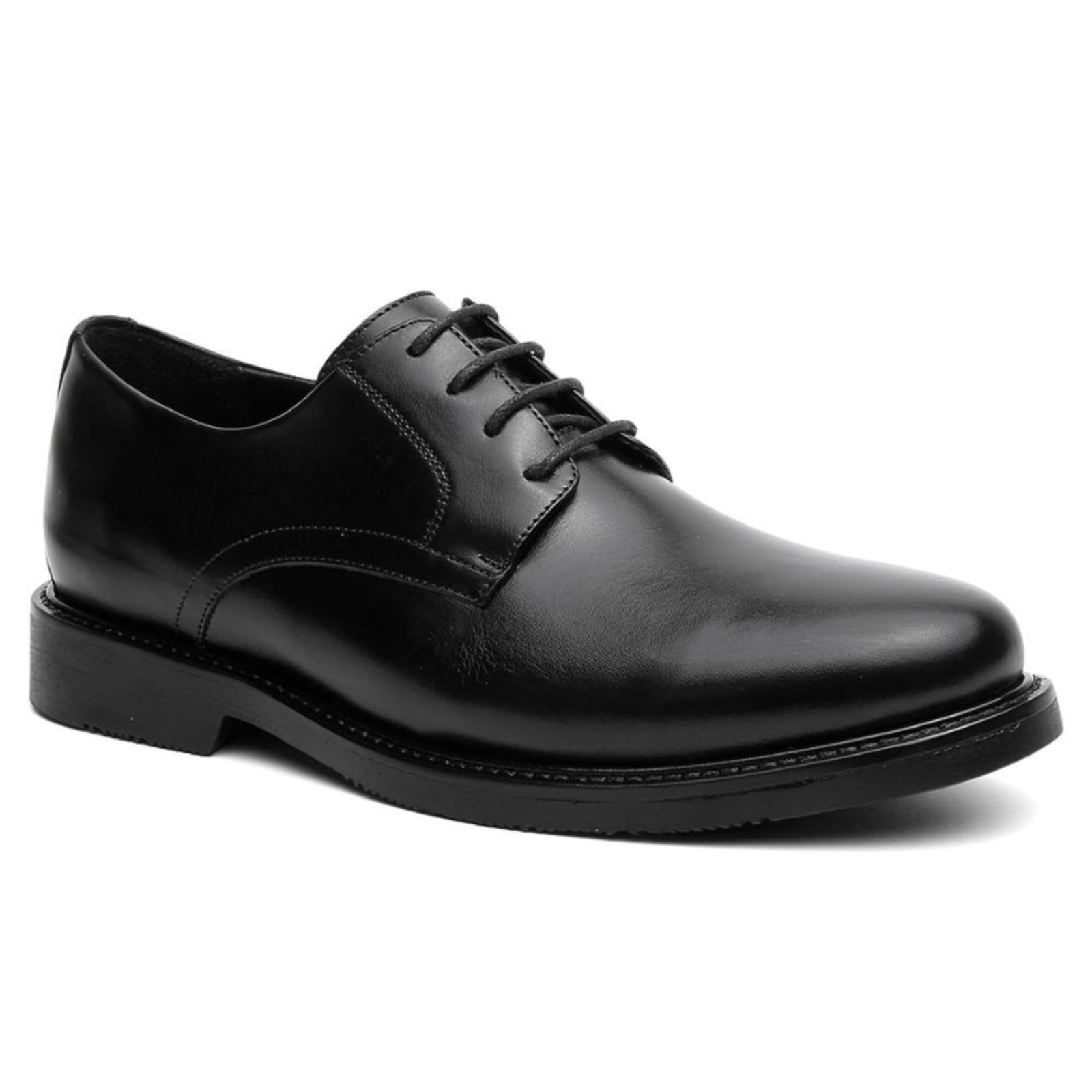 Sapato Derby Masculino Couro Macio Casual Café 45 Preto