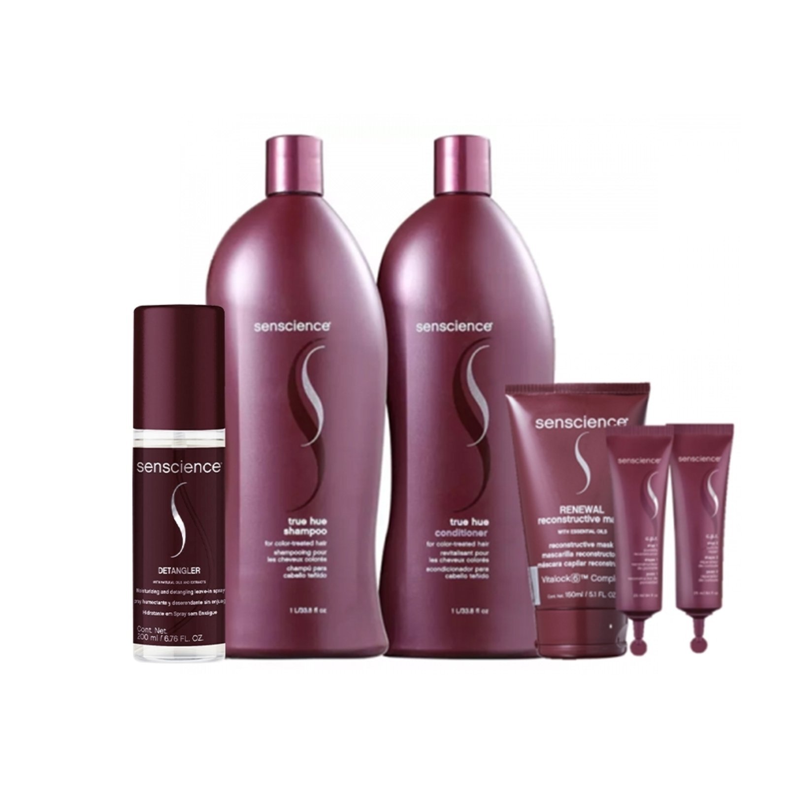Vista 2 Kit Senscience True Hue Detangler Renewal C.P.R. Salon (6 produtos) multicolorido Senscience multicolorido