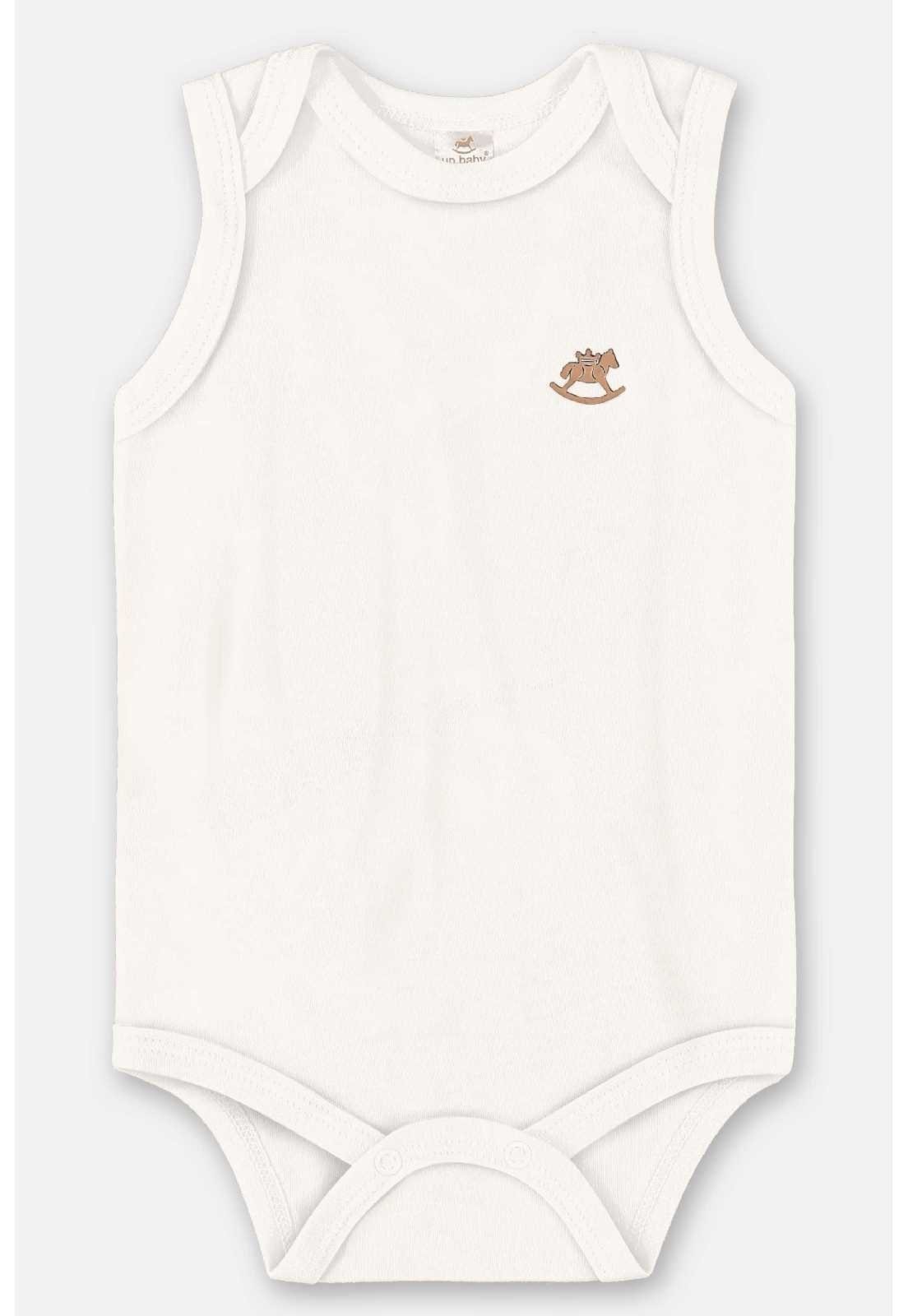 Infantil - Body Regata em Suedine Unissex Up Baby Bege