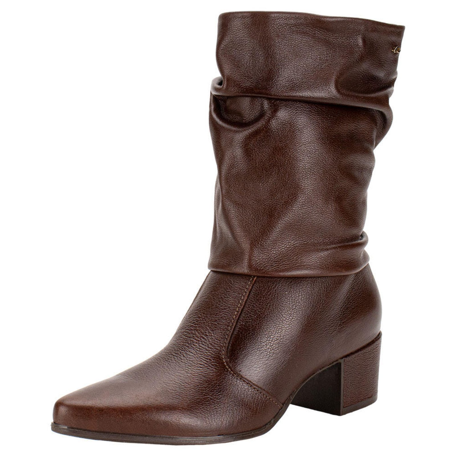 Bota Feminina Cano Médio Pegada 280901 6070901 Marrom