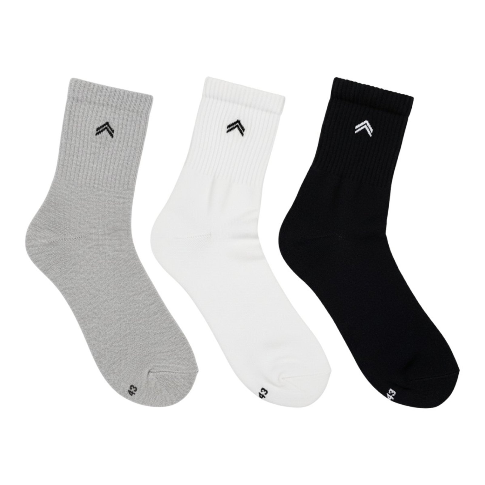 Kit 3 Pares de Meias QLC Sports Algodão Confort UP Urban Cano Médio Sortida