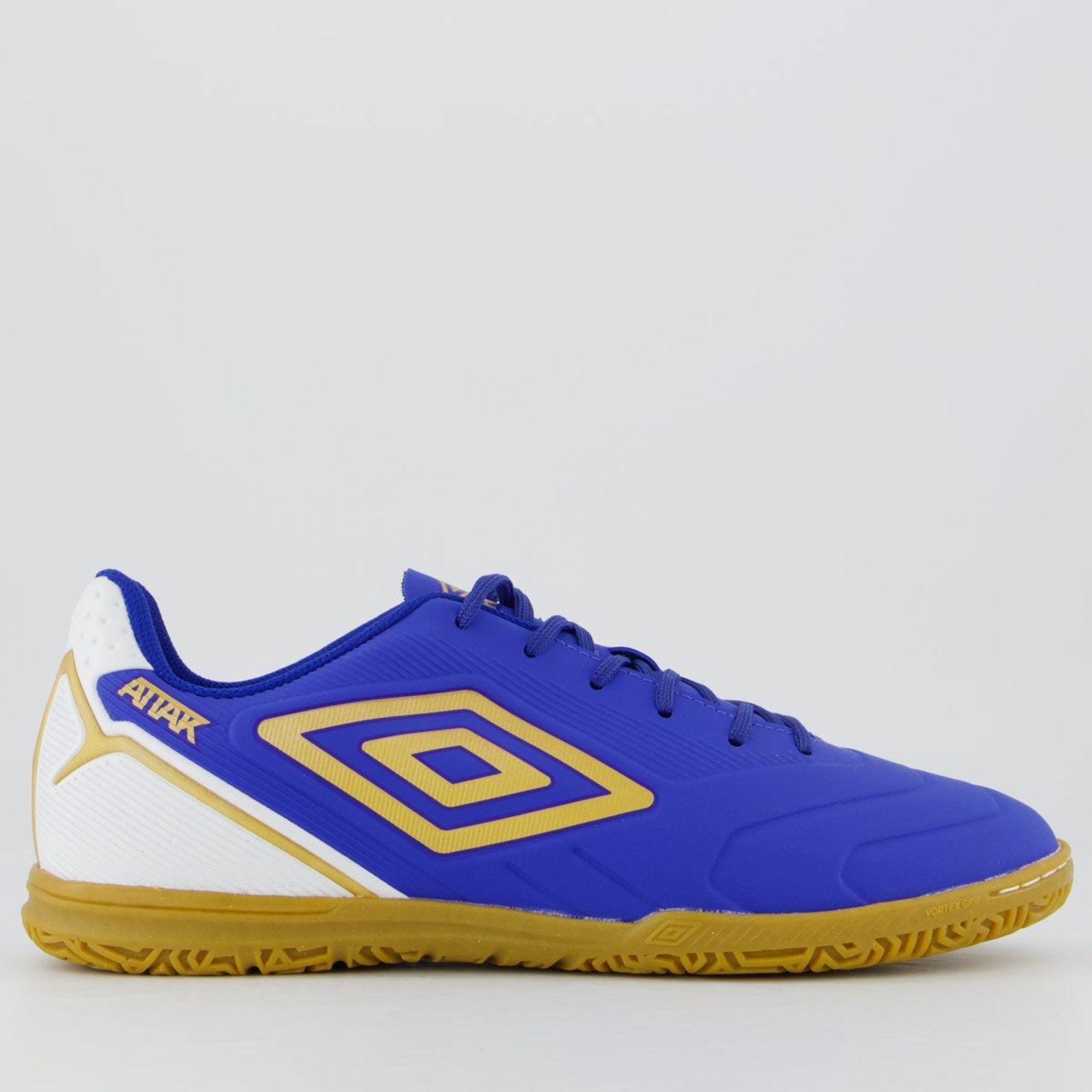 Chuteira Umbro Attak III Futsal Azul e Branca