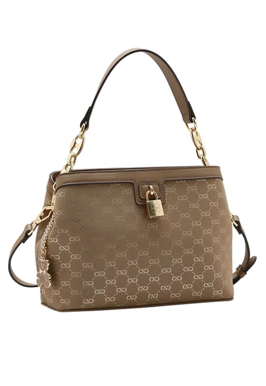 Bolsa Feminina Chenson Mão Shine Monograma 3485799 Natural