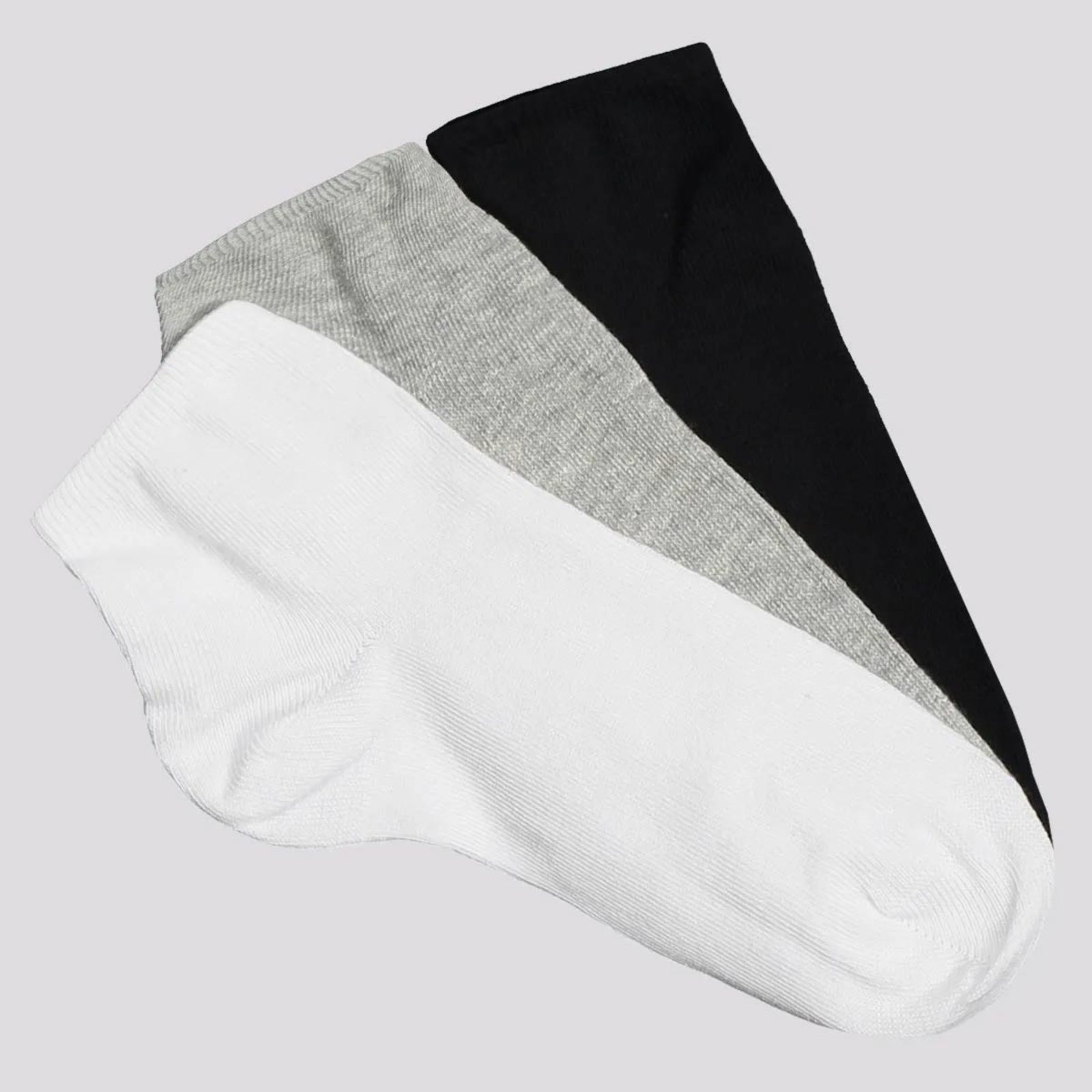 Vista 3 Kit Meia Selene Cano Curto Feminino 9 Pares branco SELENE branco