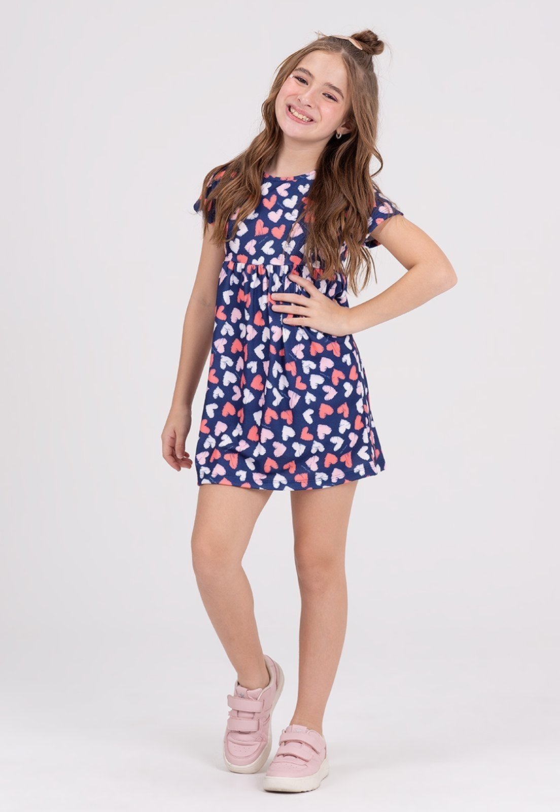 Infantil – Vestido Coraçãozinhos Marinho