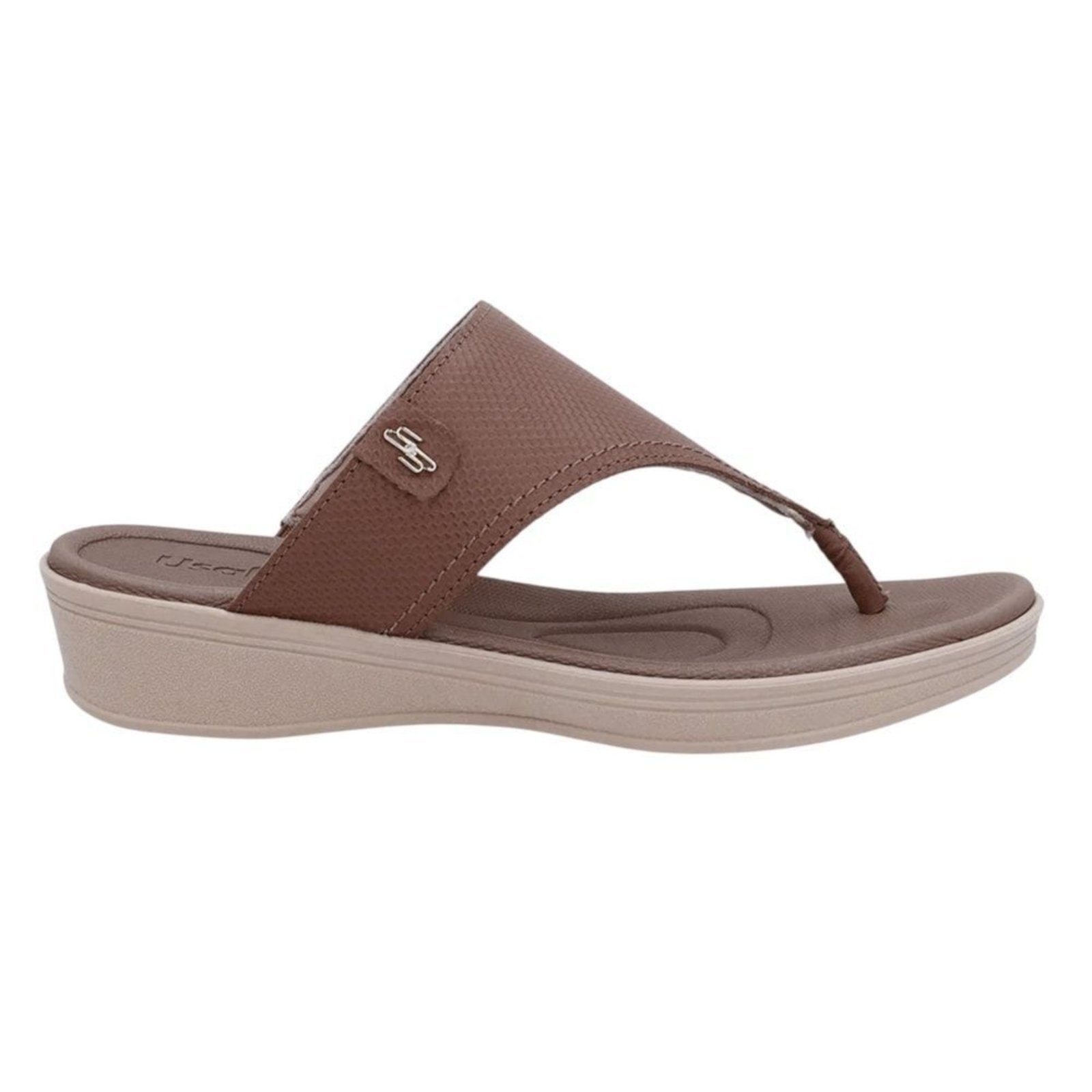 Chinelo Usaflex Salto Baixo Feminino – Marrom – usaflex
