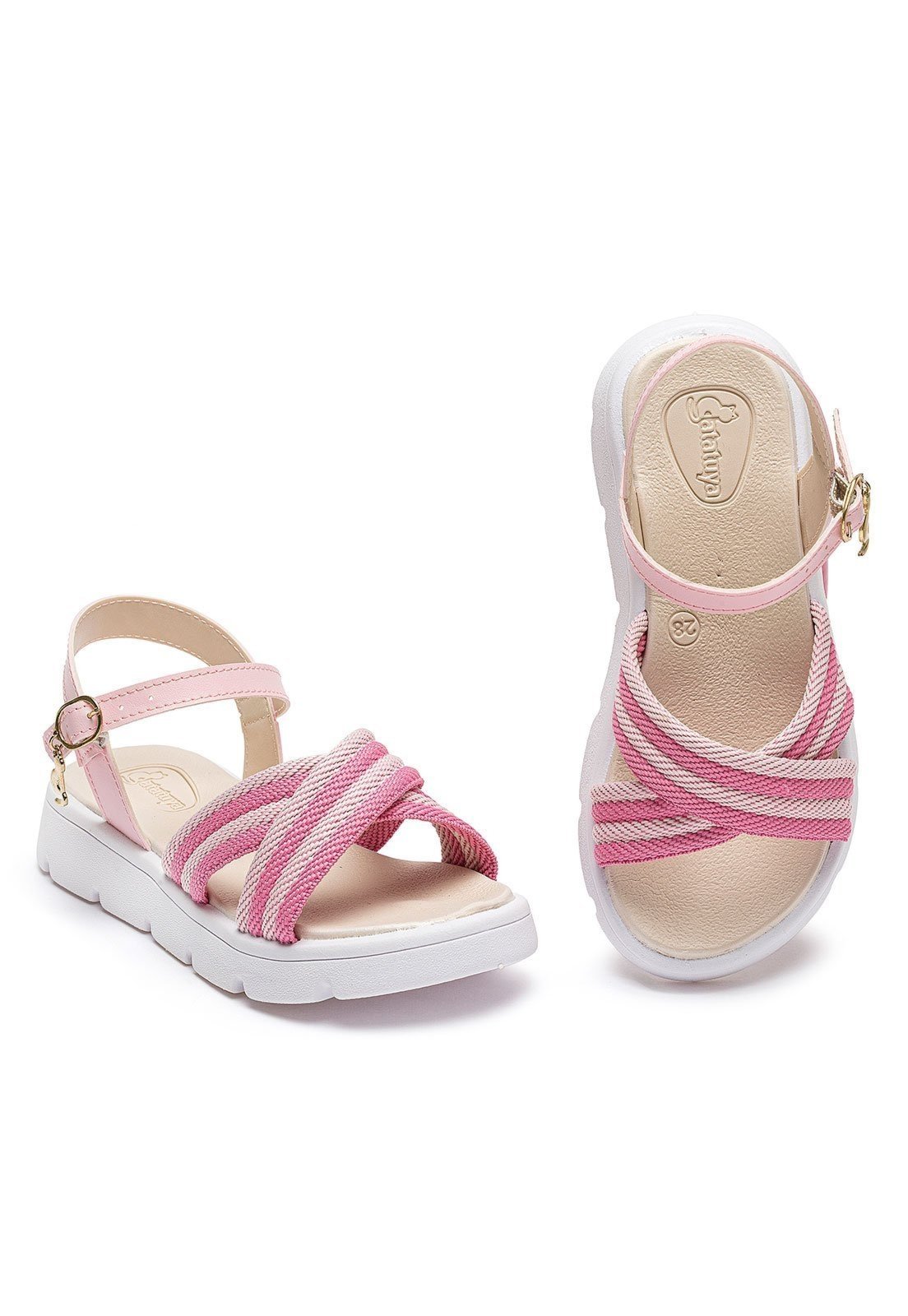 Infantil - Sandália Menina Rosa Pink Confortável Antiderrapante Mzkid