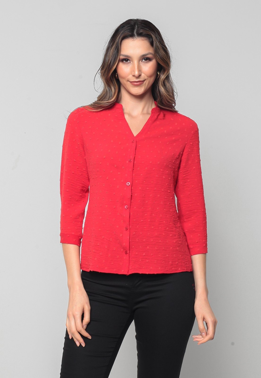 Camisa Intens Manga 3/4 Air Vermelho