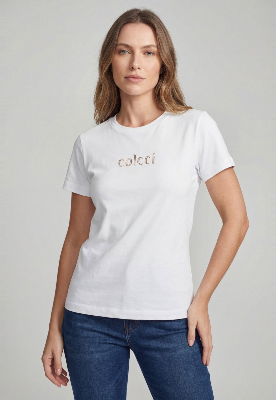 Camiseta Feminina Colcci Logo Branca