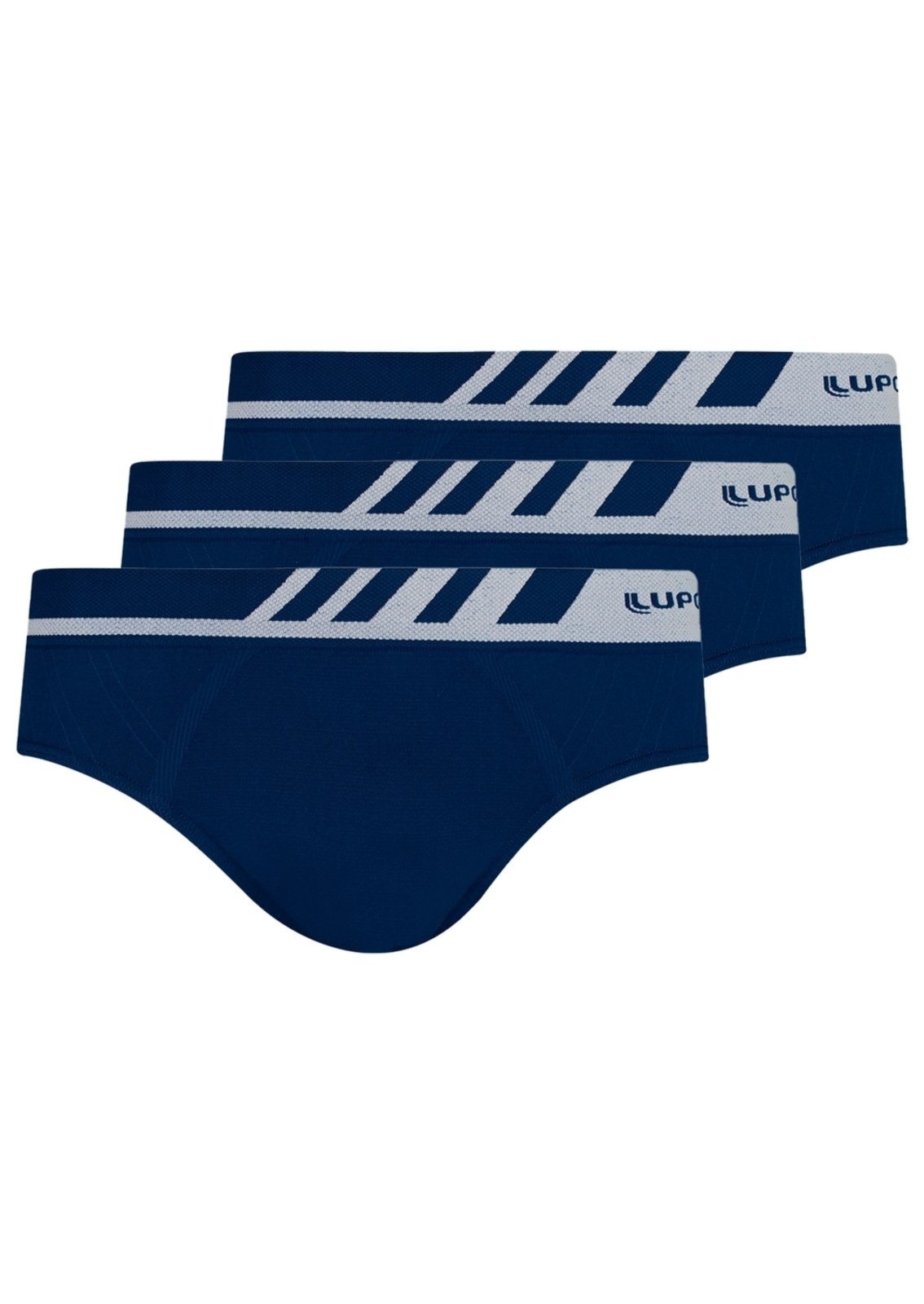 Kit com 3 Cuecas Slip Lupo 691-002