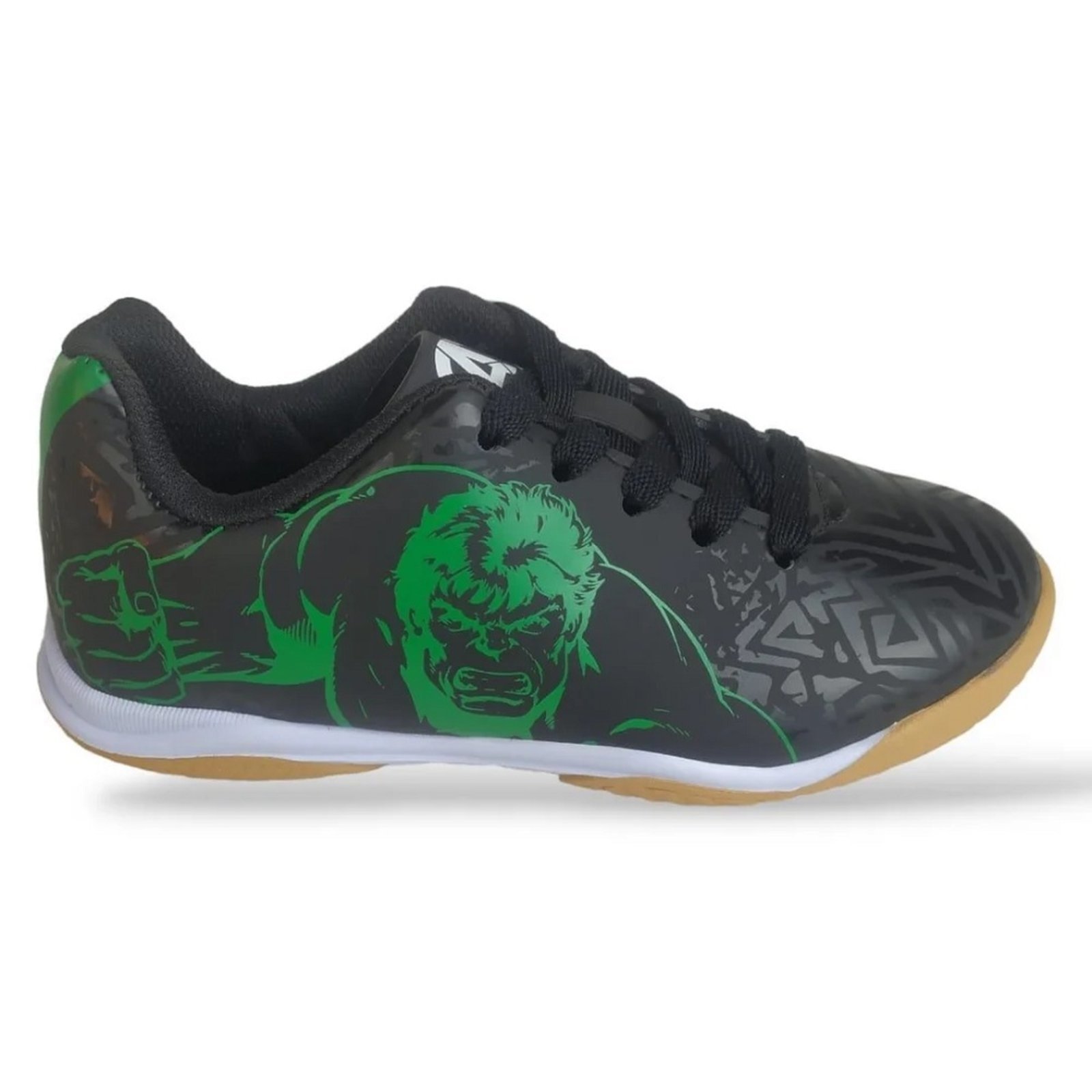 Vista 2 Chuteira Futsal Dray Marvel - Hulk preto Dray preto