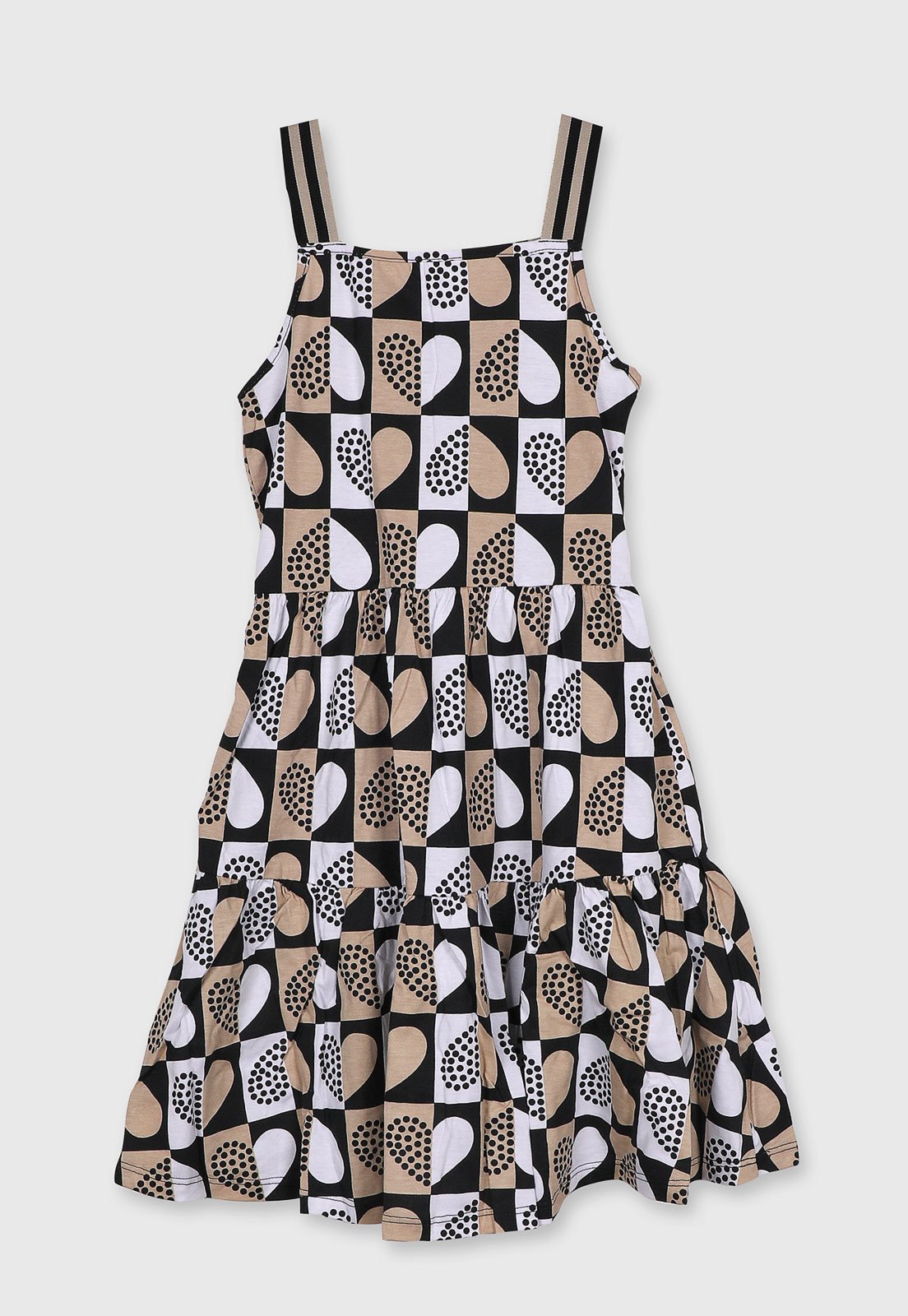 Infantil - Vestido Kyly Estampado Preto