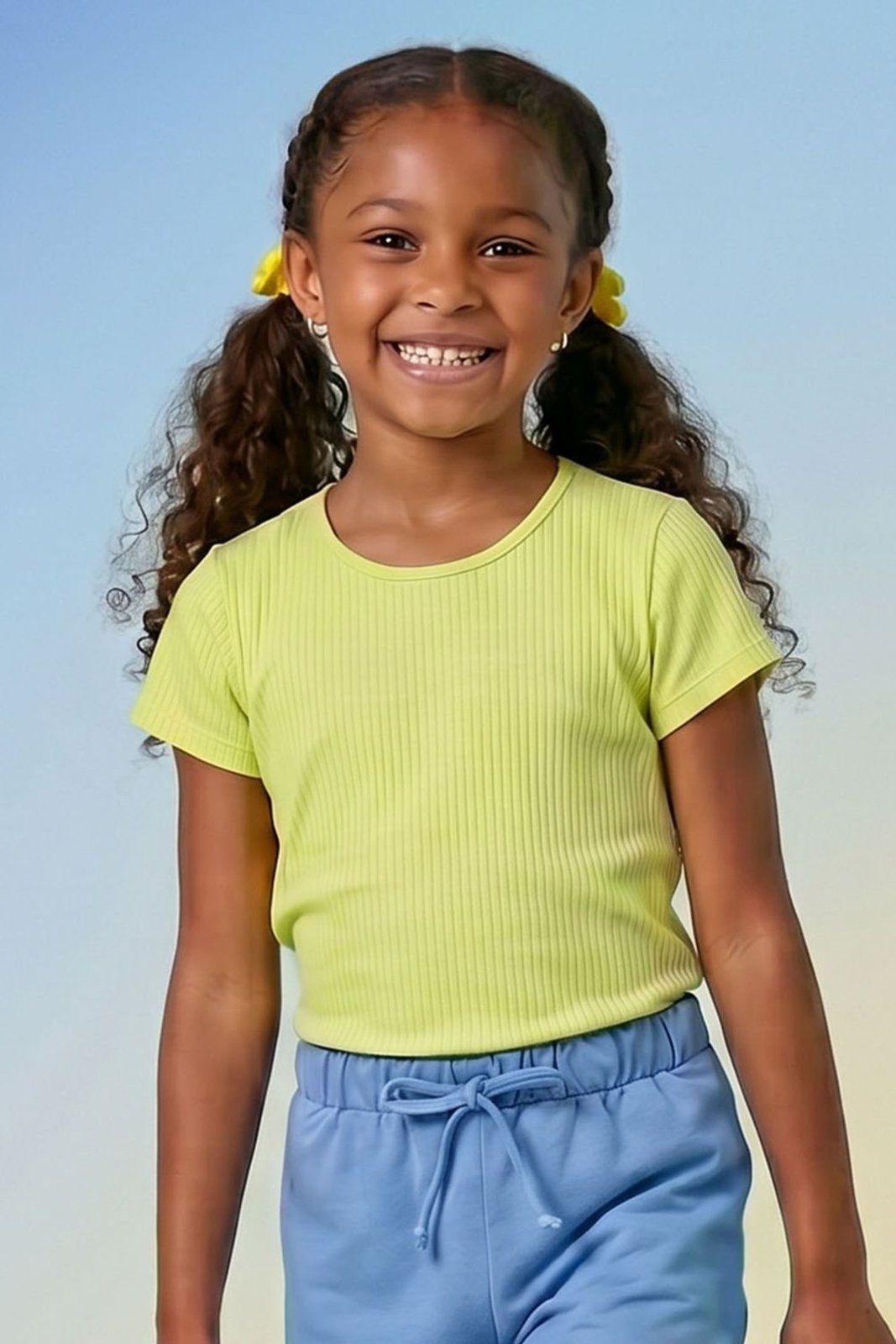 Infantil - Blusa Básica Menina Canelada Elian Verde