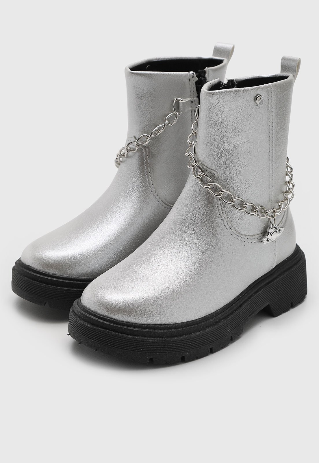 Infantil - Bota Pampili Duda Metalizada Prata
